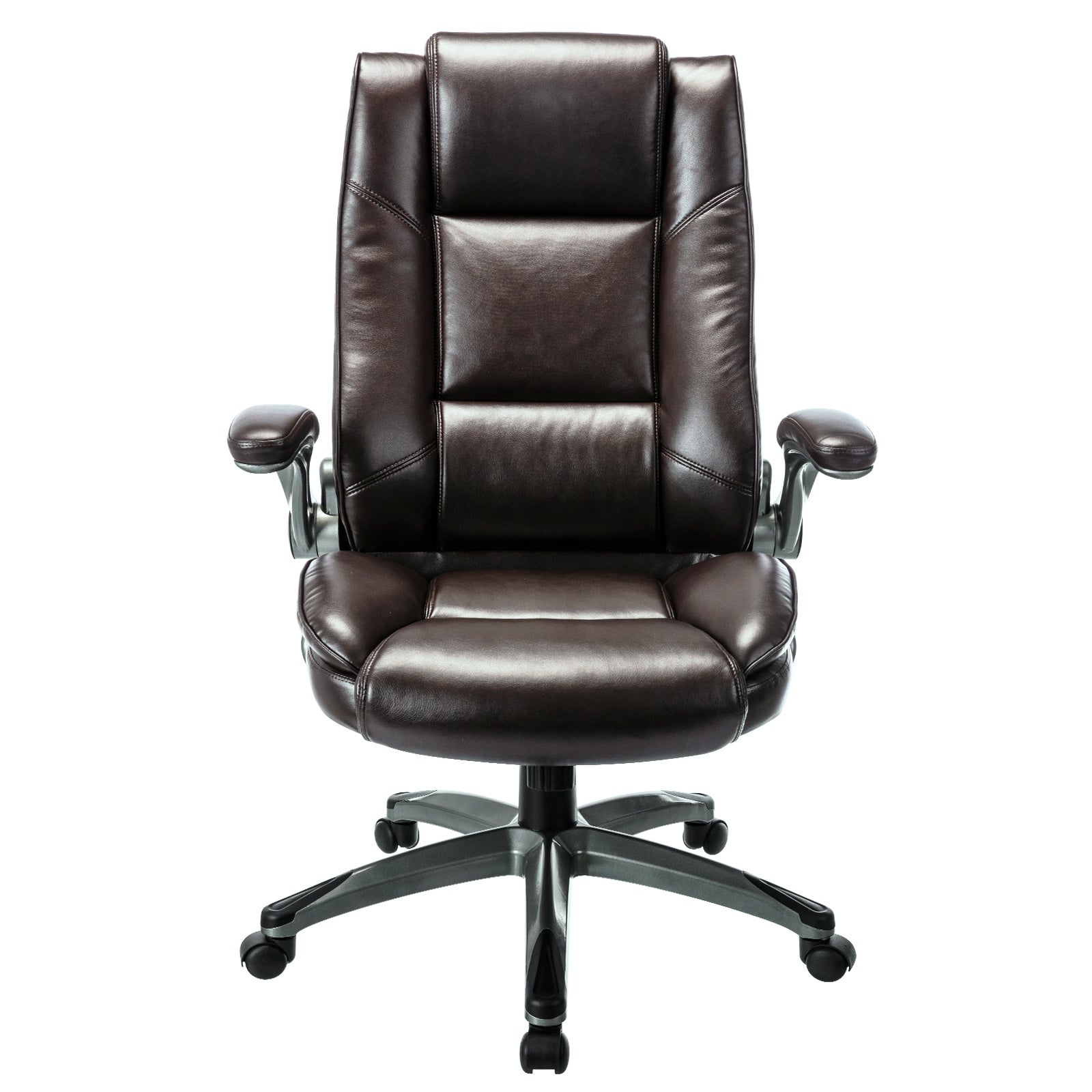 COLAMY 300LBS Ergonomic Lether Office Chair with Flip-up Armrests Model 2199