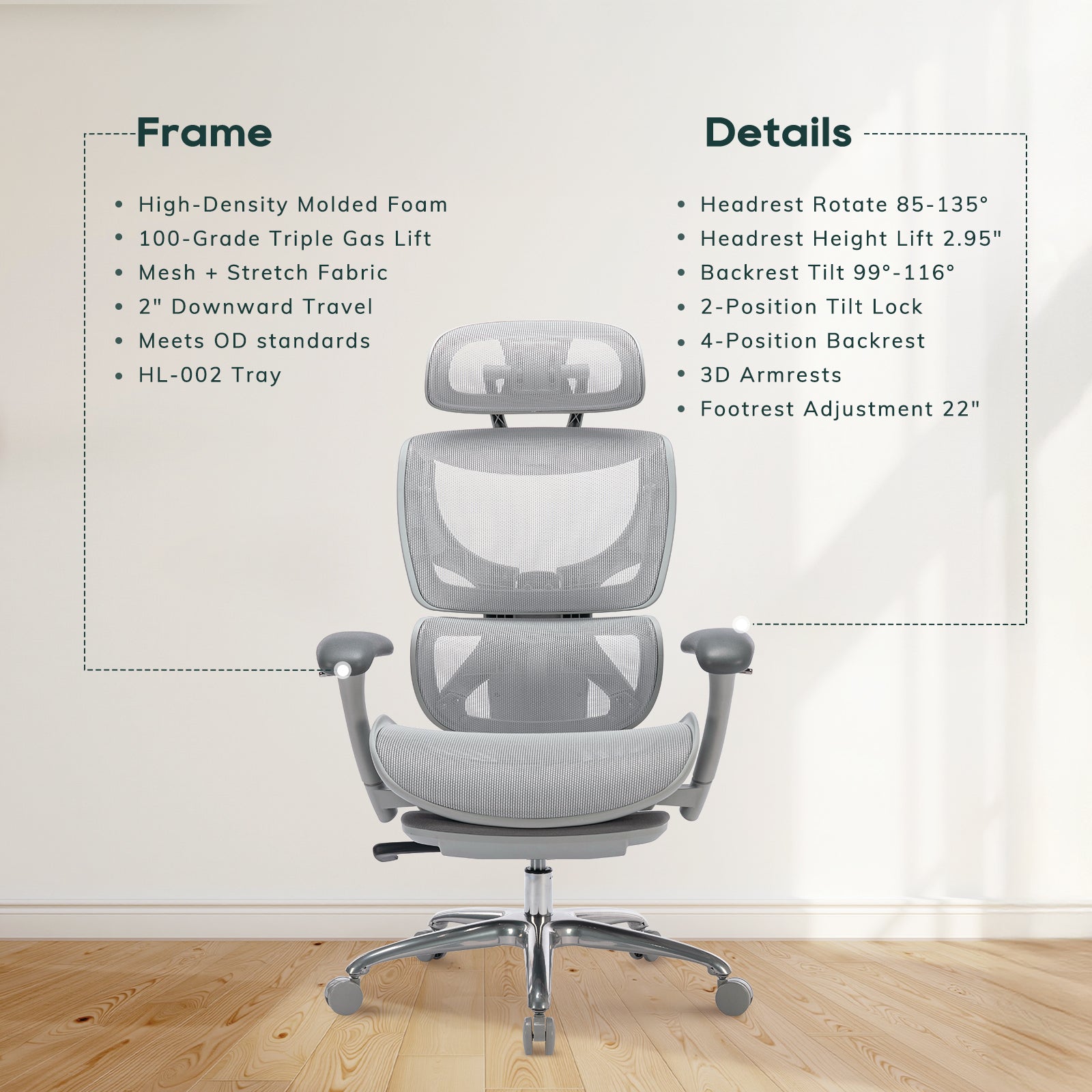 COLAMY AERIX Futuristic Mesh Ergonomic Office Chair