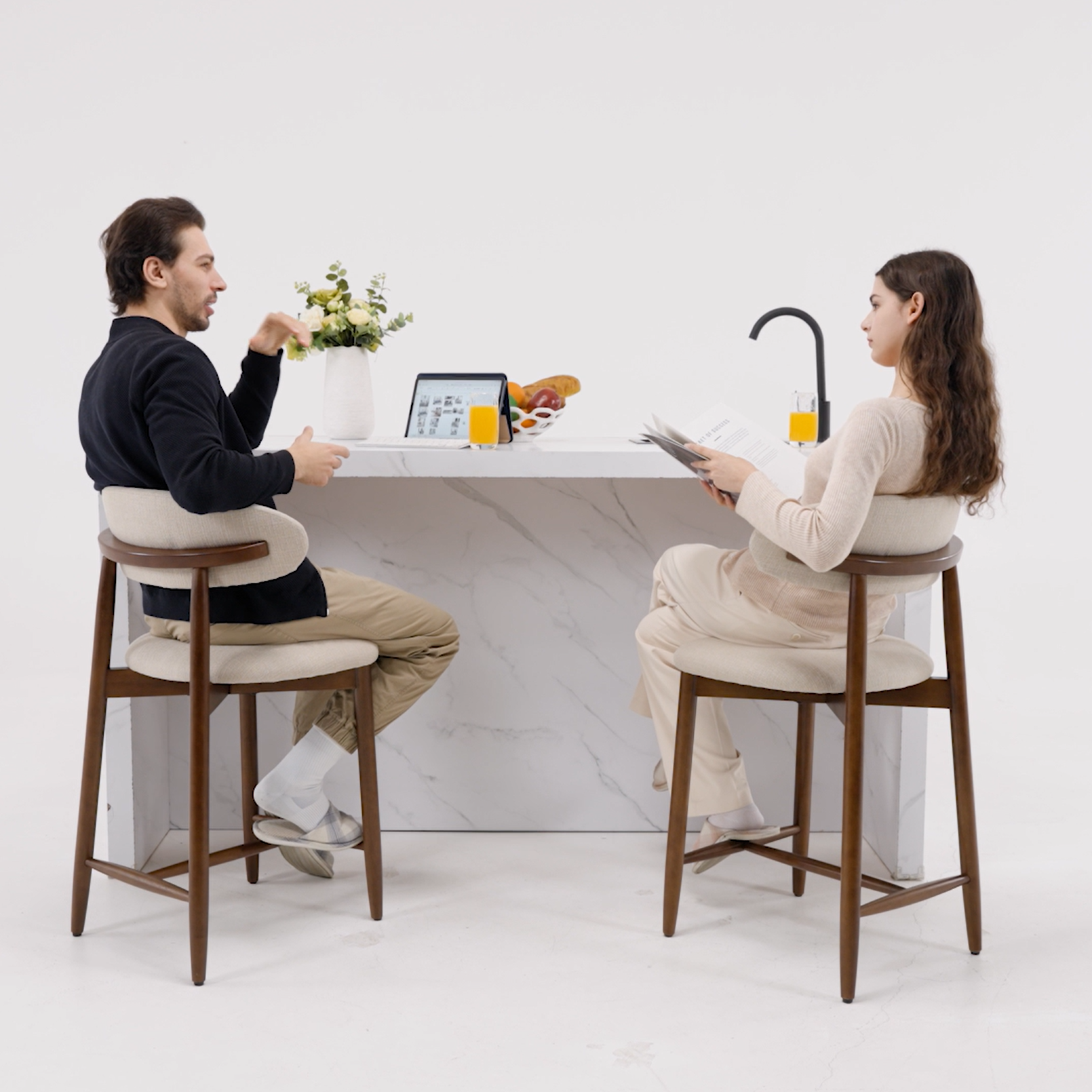 COLAMY ARLA Scandi Minimalist Dining Chair