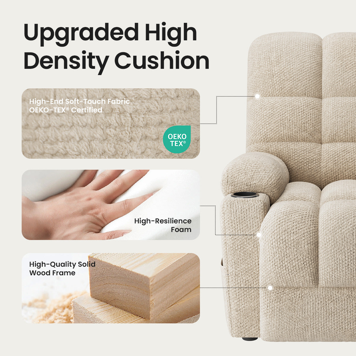 COLAMY SERENE Power Lift Recliner Massage Chair