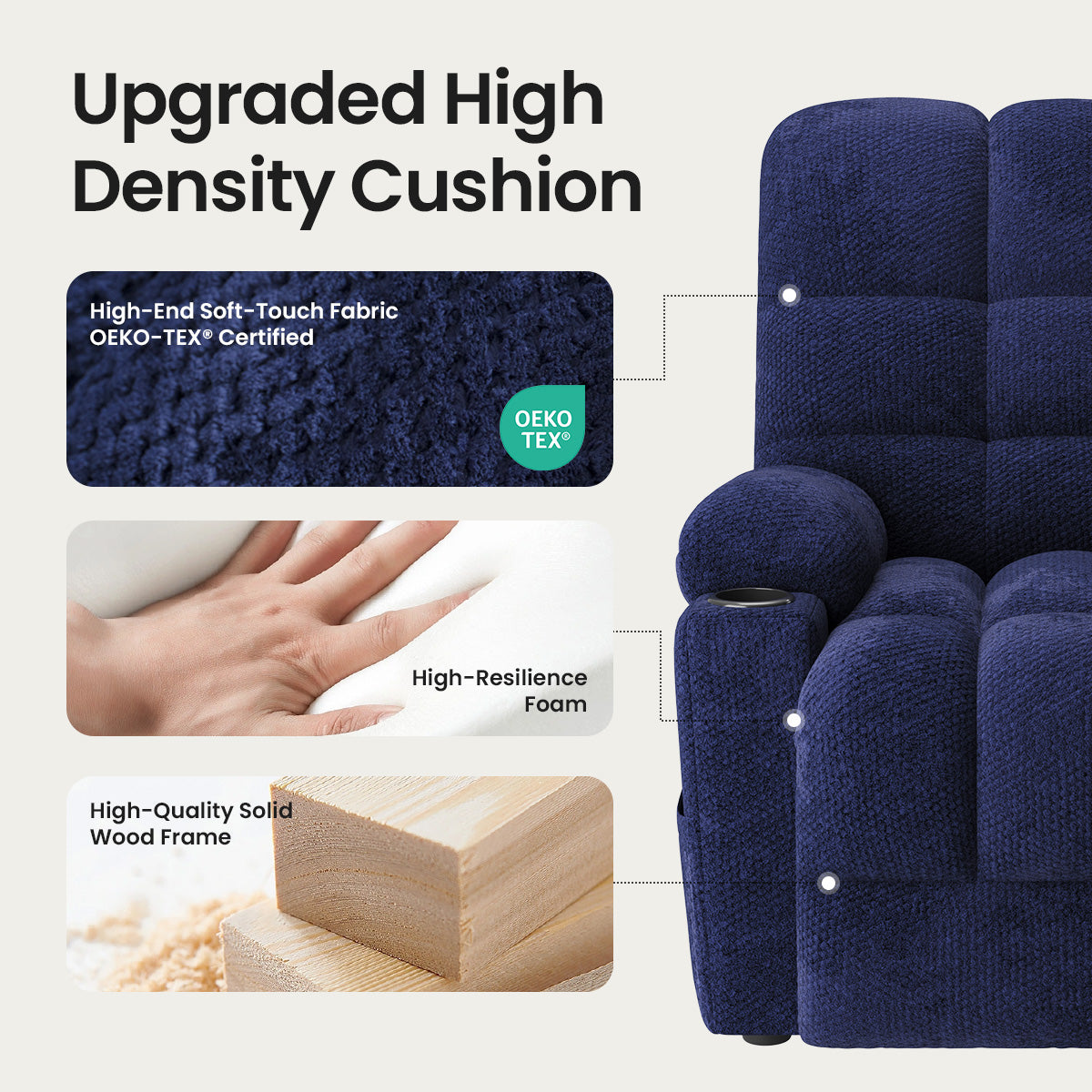 COLAMY SERENE Power Lift Recliner Massage Chair