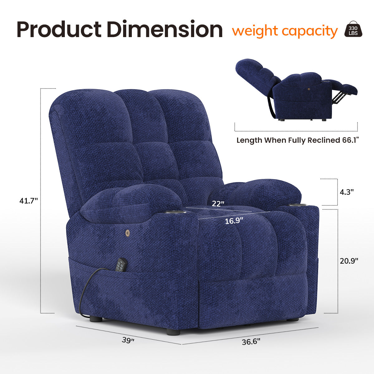 COLAMY SERENE Power Lift Recliner Massage Chair