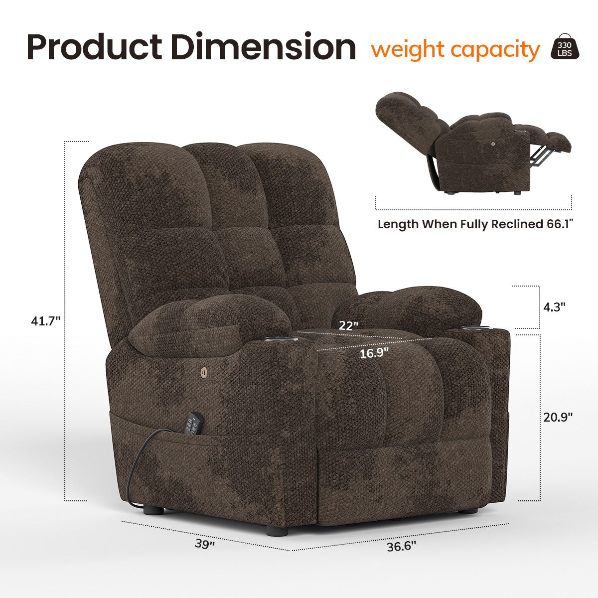 COLAMY SERENE Power Lift Recliner Massage Chair