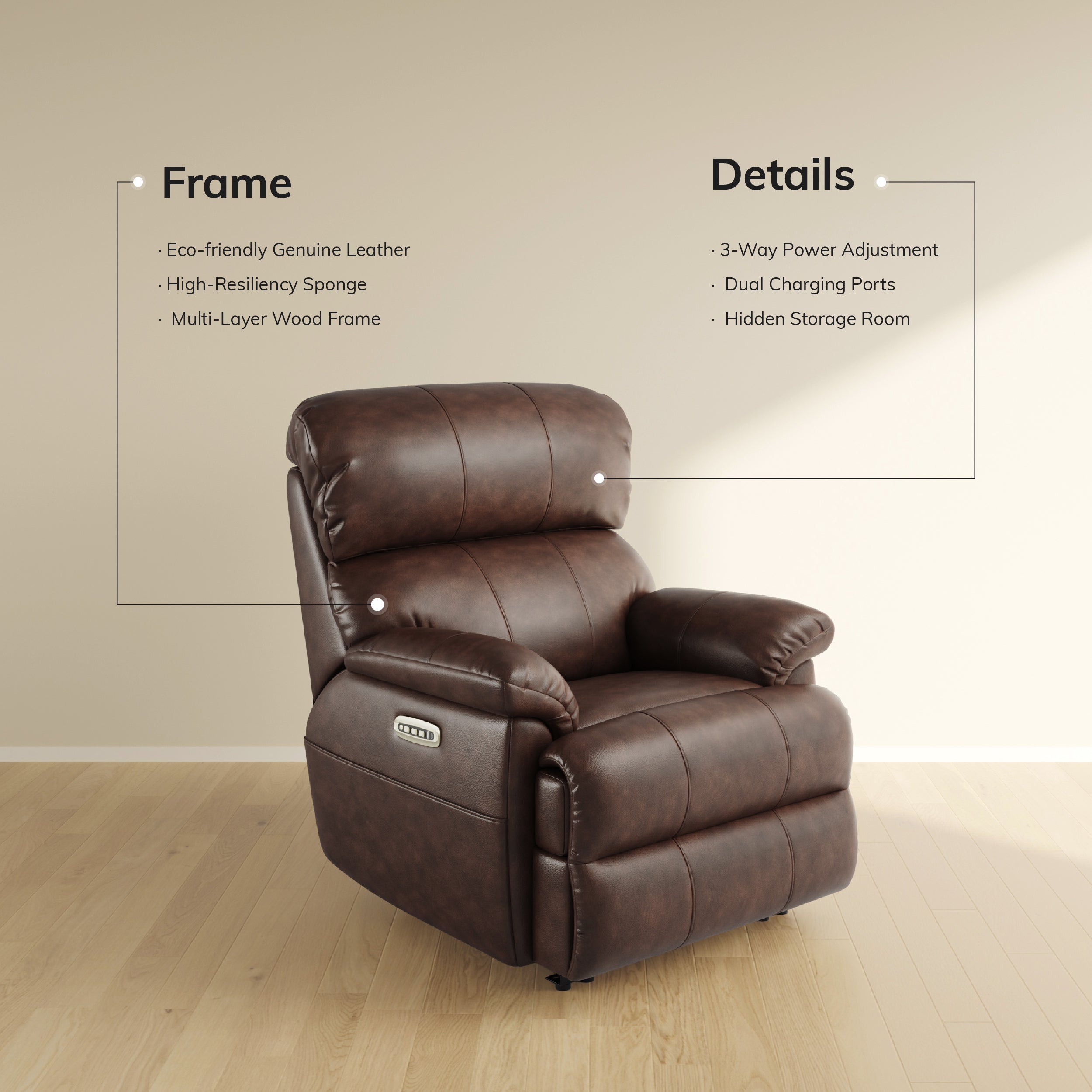 COLAMY FLEX Full-Power Adjustable Recliner