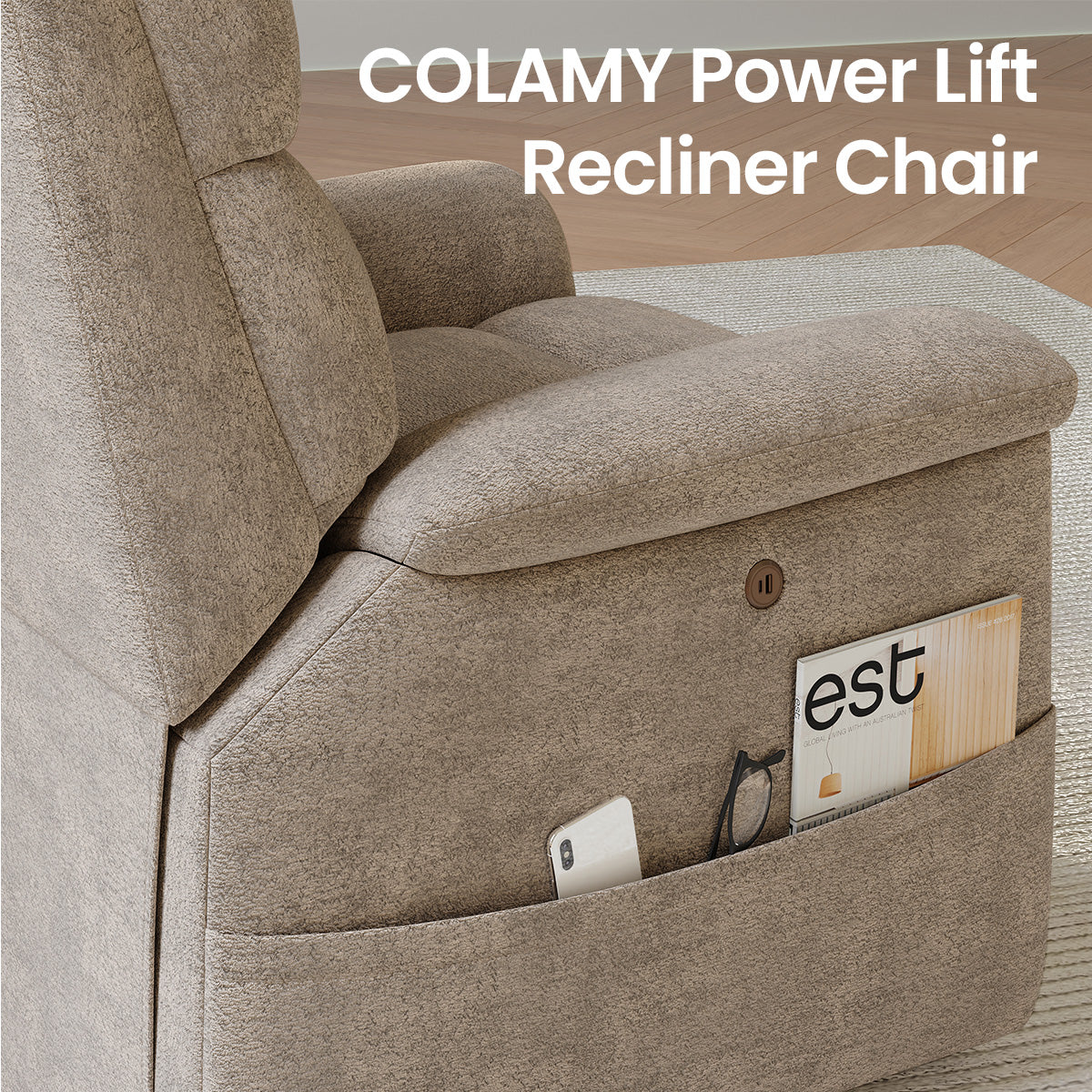 COLAMY ELEVA Power Lift Massage & Heating Chair