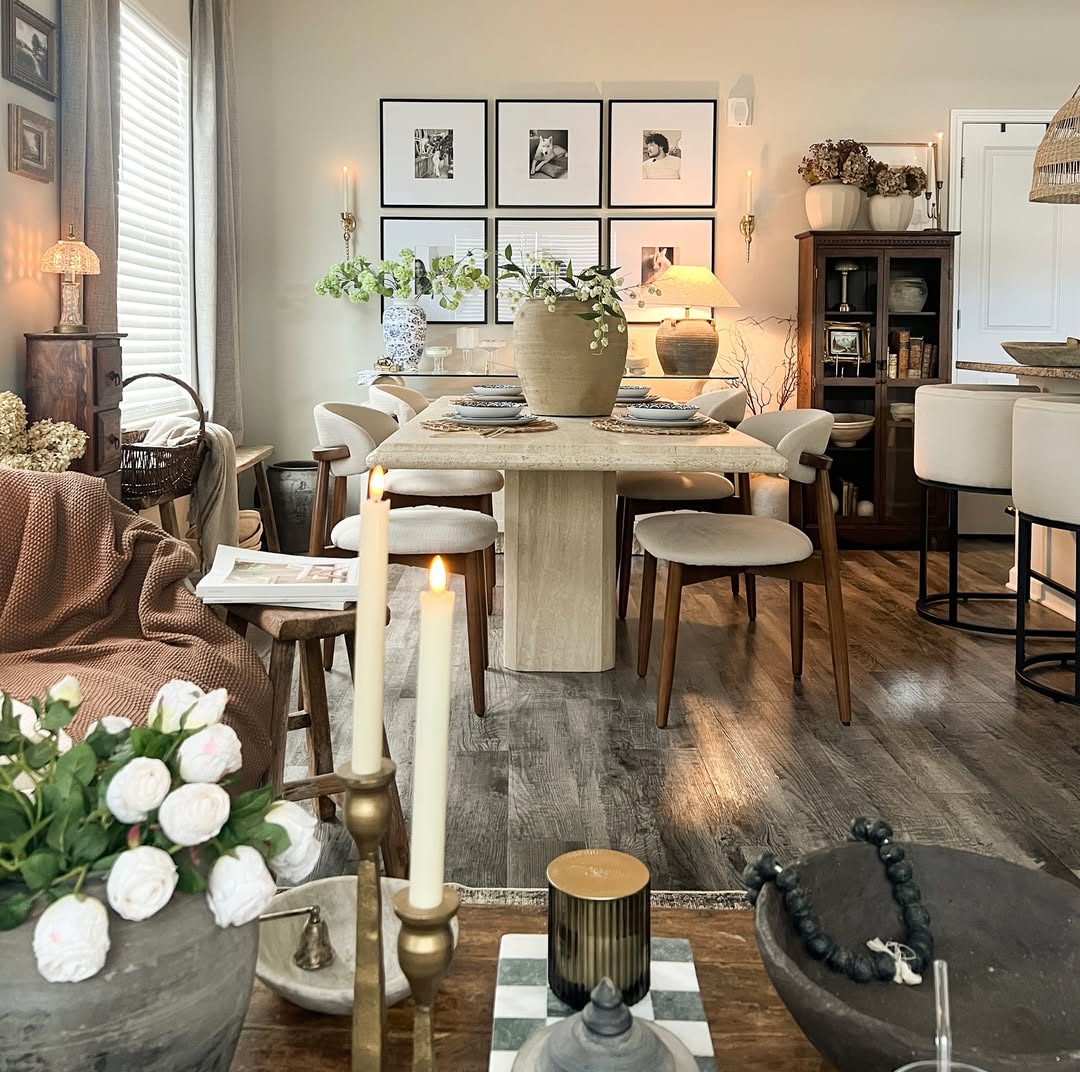 COLAMY NOYA Mid-Century Modern Upholstered Dining Chair