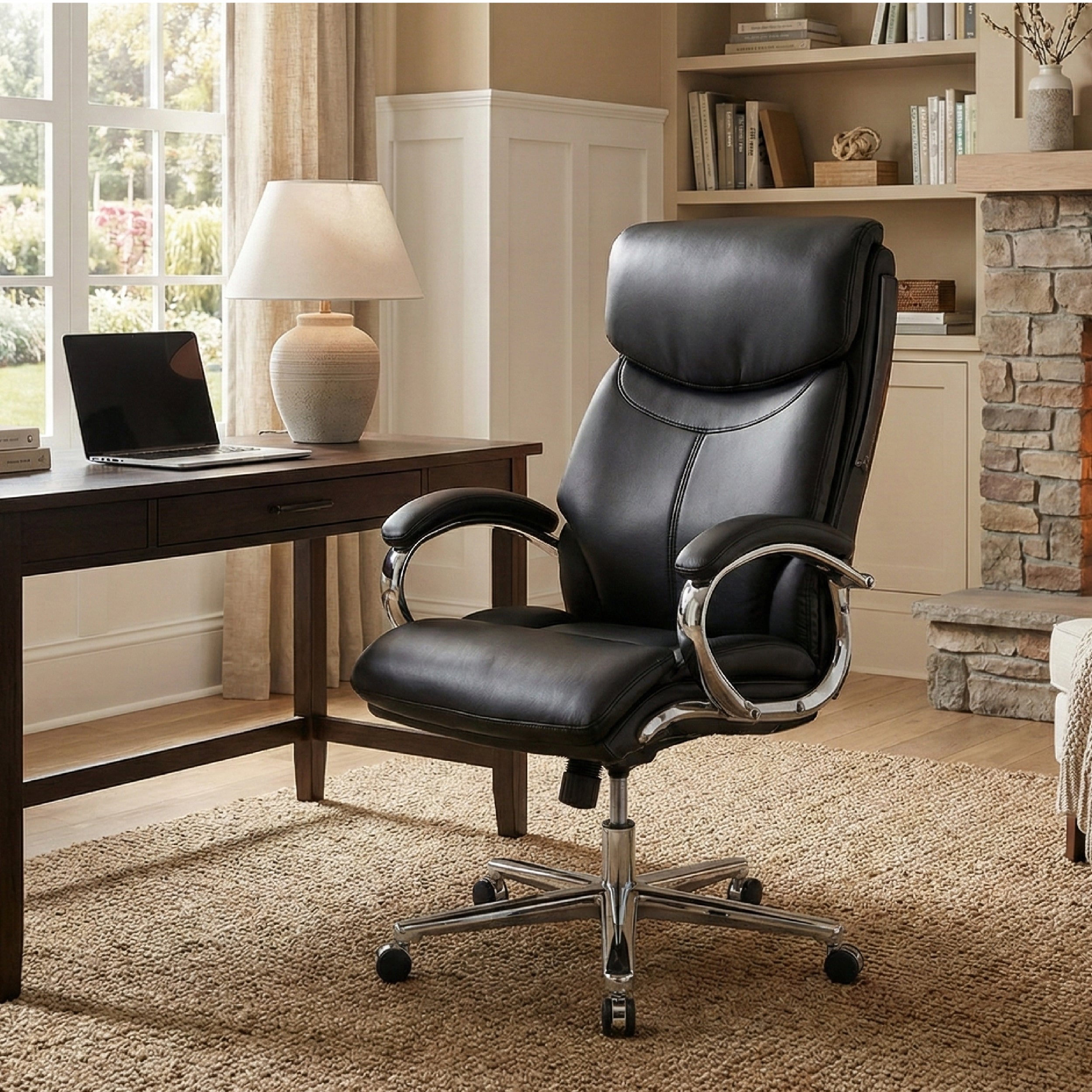 COLAMY MARCUS One-Piece Setup Swivel Office Chair