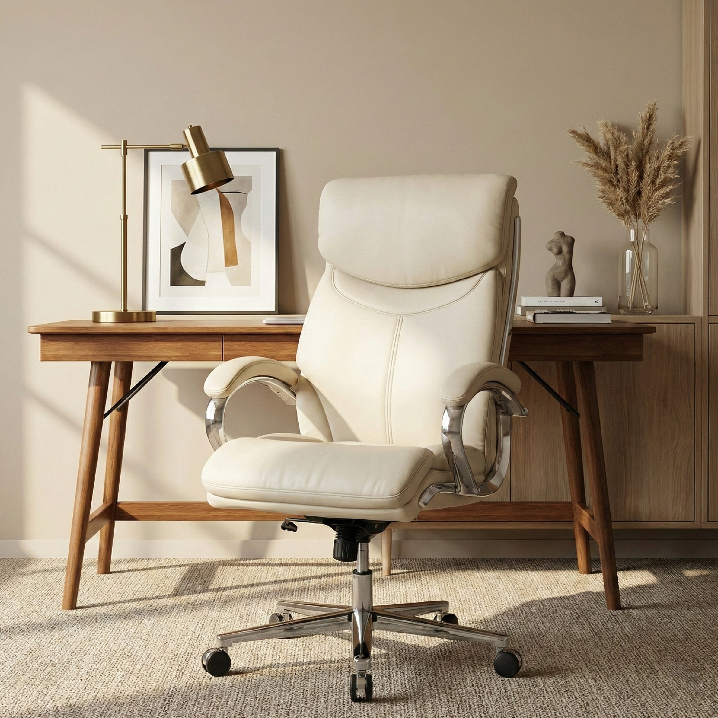 COLAMY MARCUS One-Piece Setup Swivel Office Chair