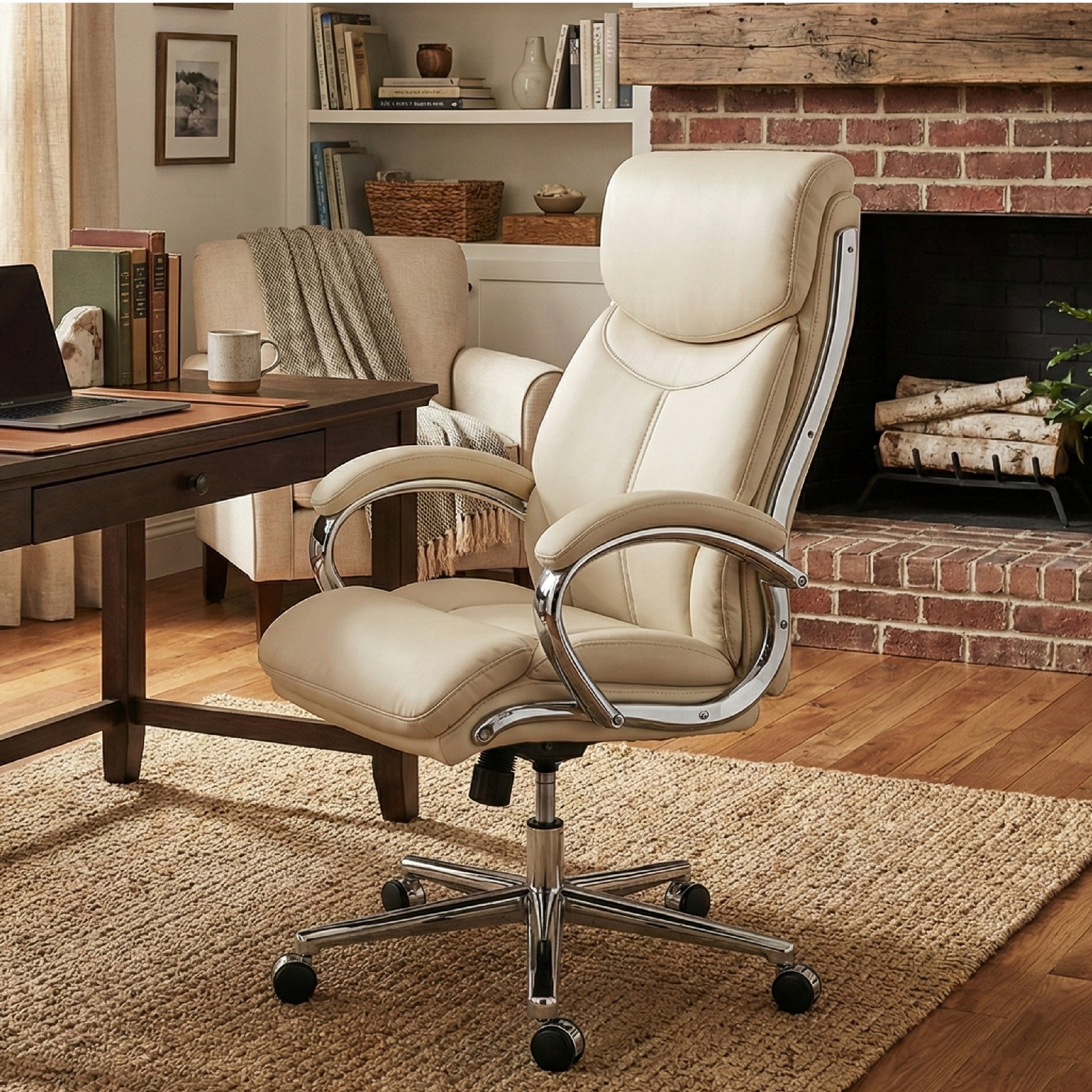 COLAMY MARCUS One-Piece Setup Swivel Office Chair
