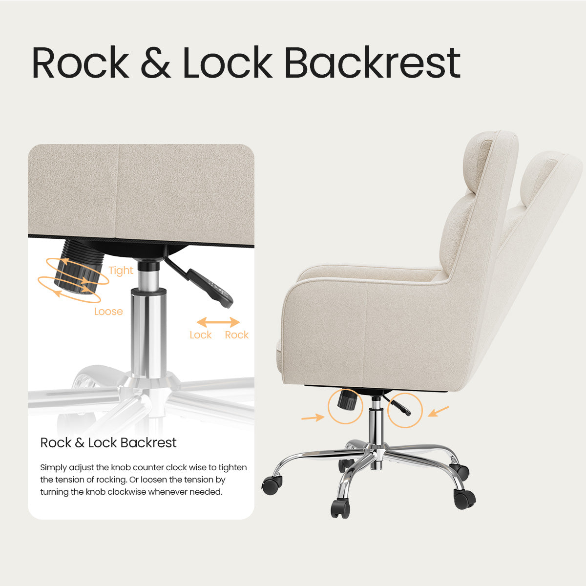 COLAMY COCOON High-Load Cloud Comfort Swivel Office Chair for Home & Beyond