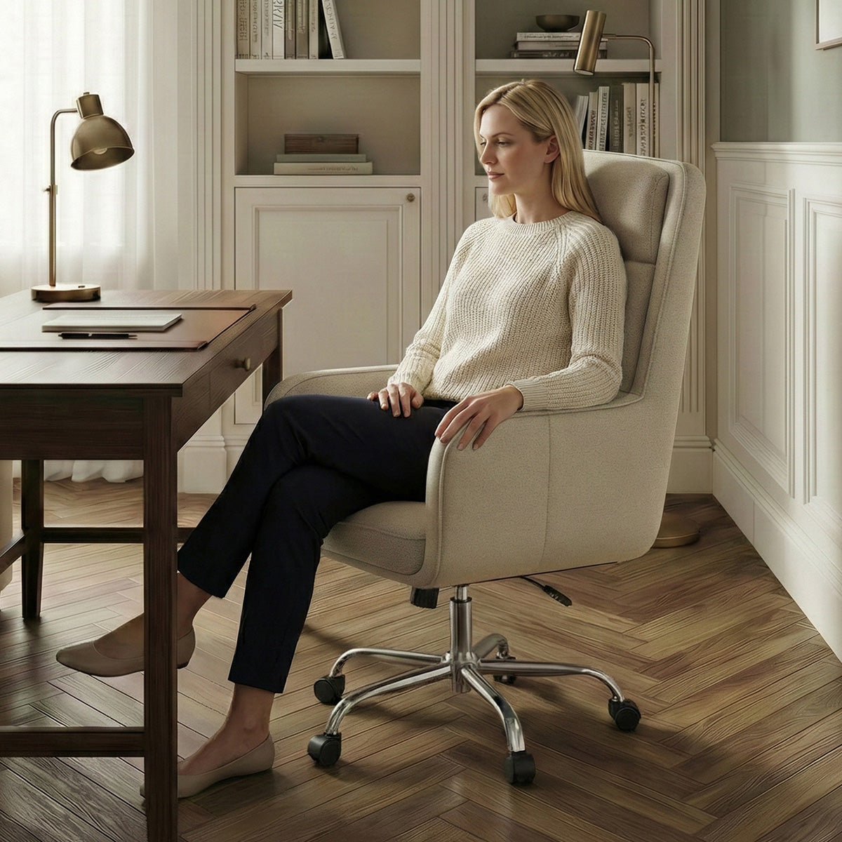 COLAMY COCOON High-Load Cloud Comfort Swivel Office Chair for Home & Beyond