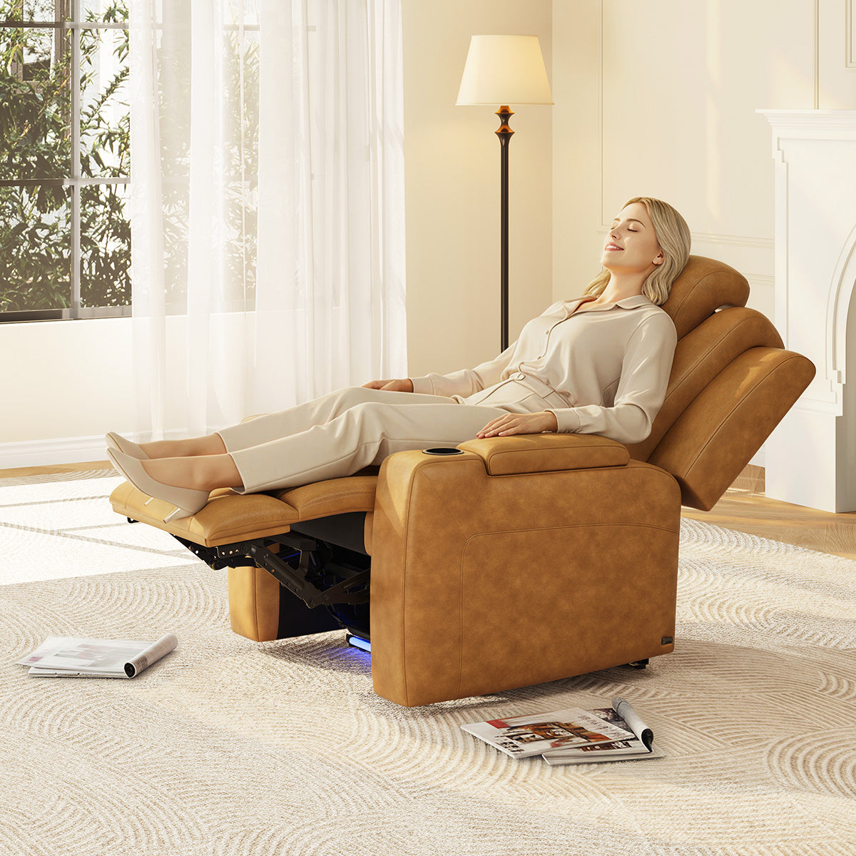 COLAMY SERENO Full-Power Adjustable Recliner Sofa