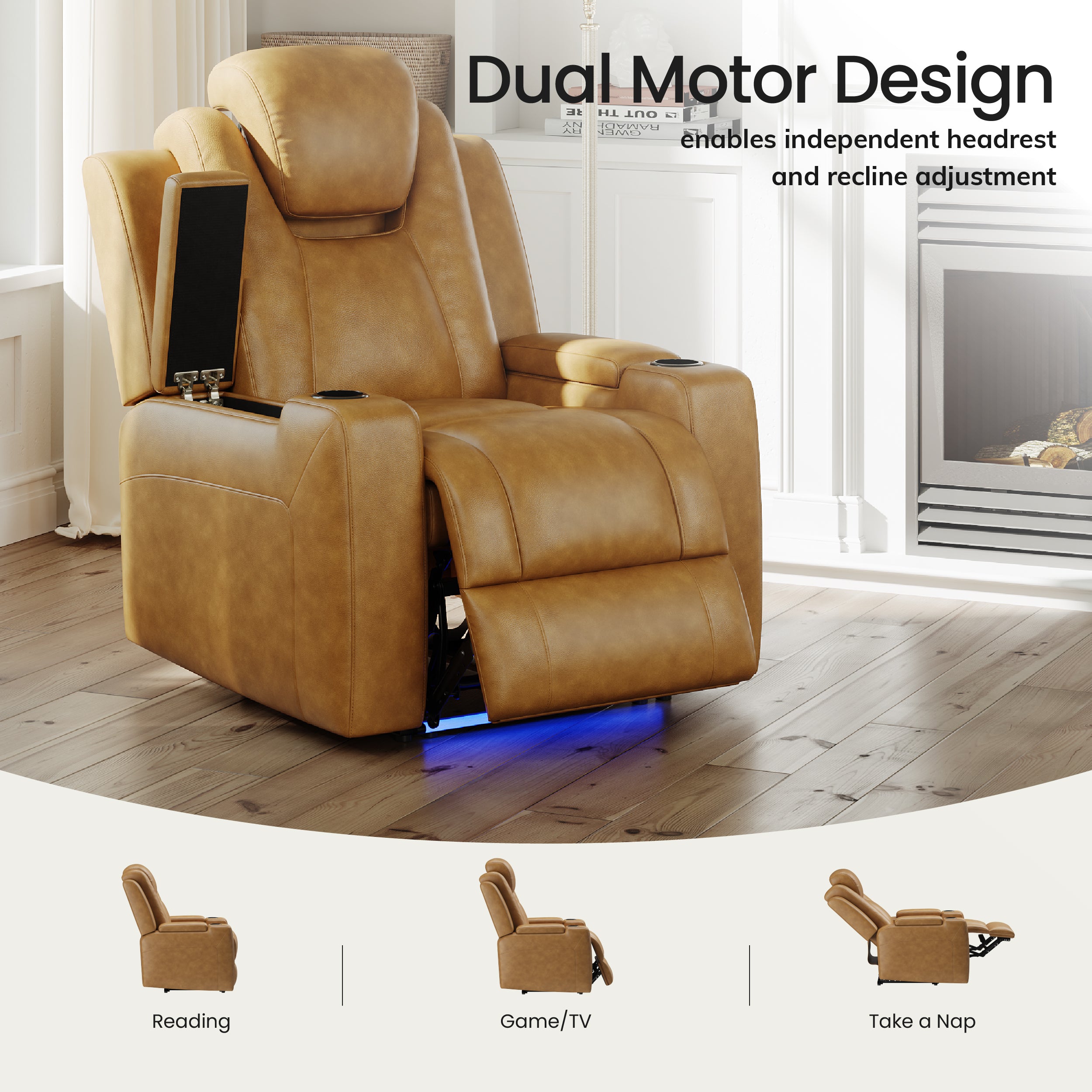 COLAMY SERENO Full-Power Adjustable Recliner Sofa