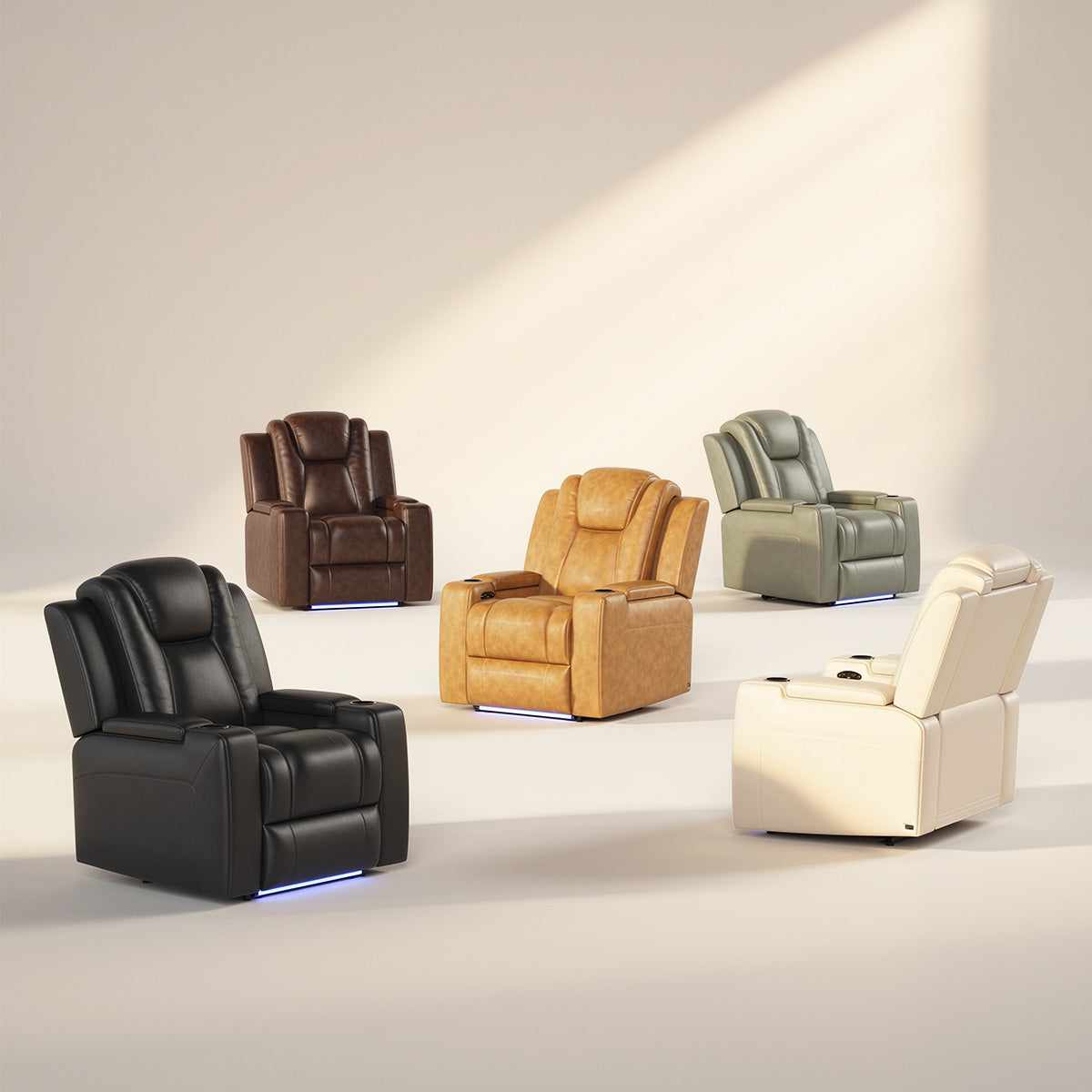 COLAMY SERENO Full-Power Adjustable Recliner Sofa