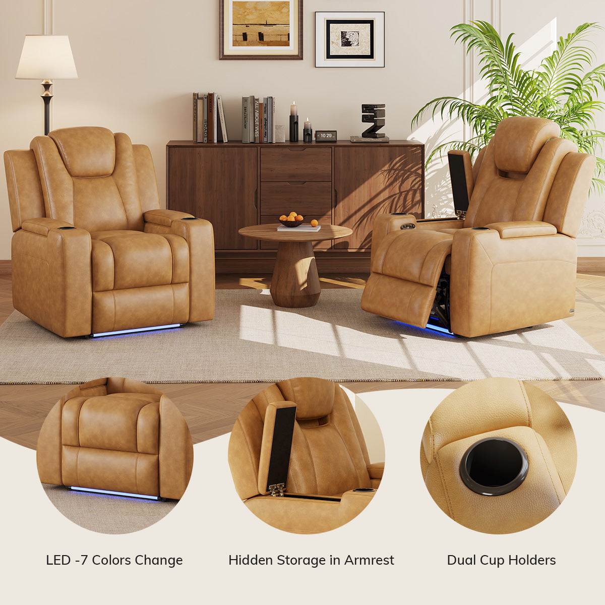 COLAMY SERENO Full-Power Adjustable Recliner Sofa