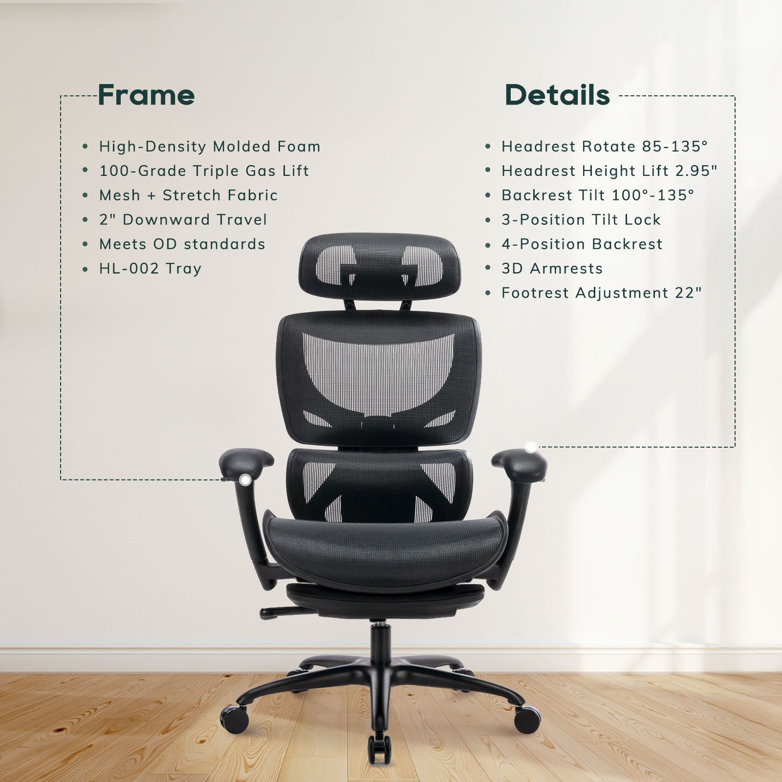 COLAMY AERIX Futuristic Mesh Ergonomic Office Chair