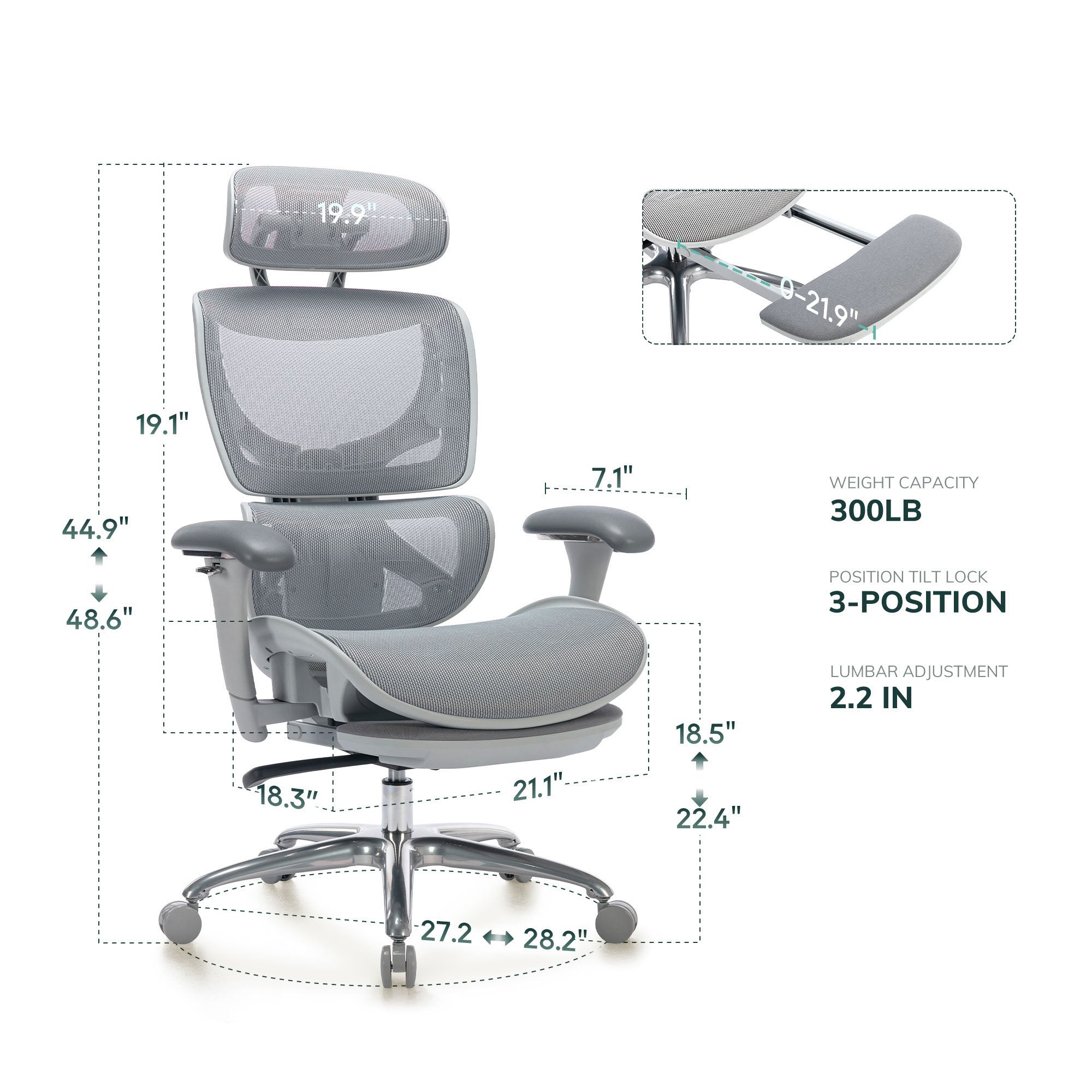 COLAMY AERIX Futuristic Mesh Ergonomic Office Chair