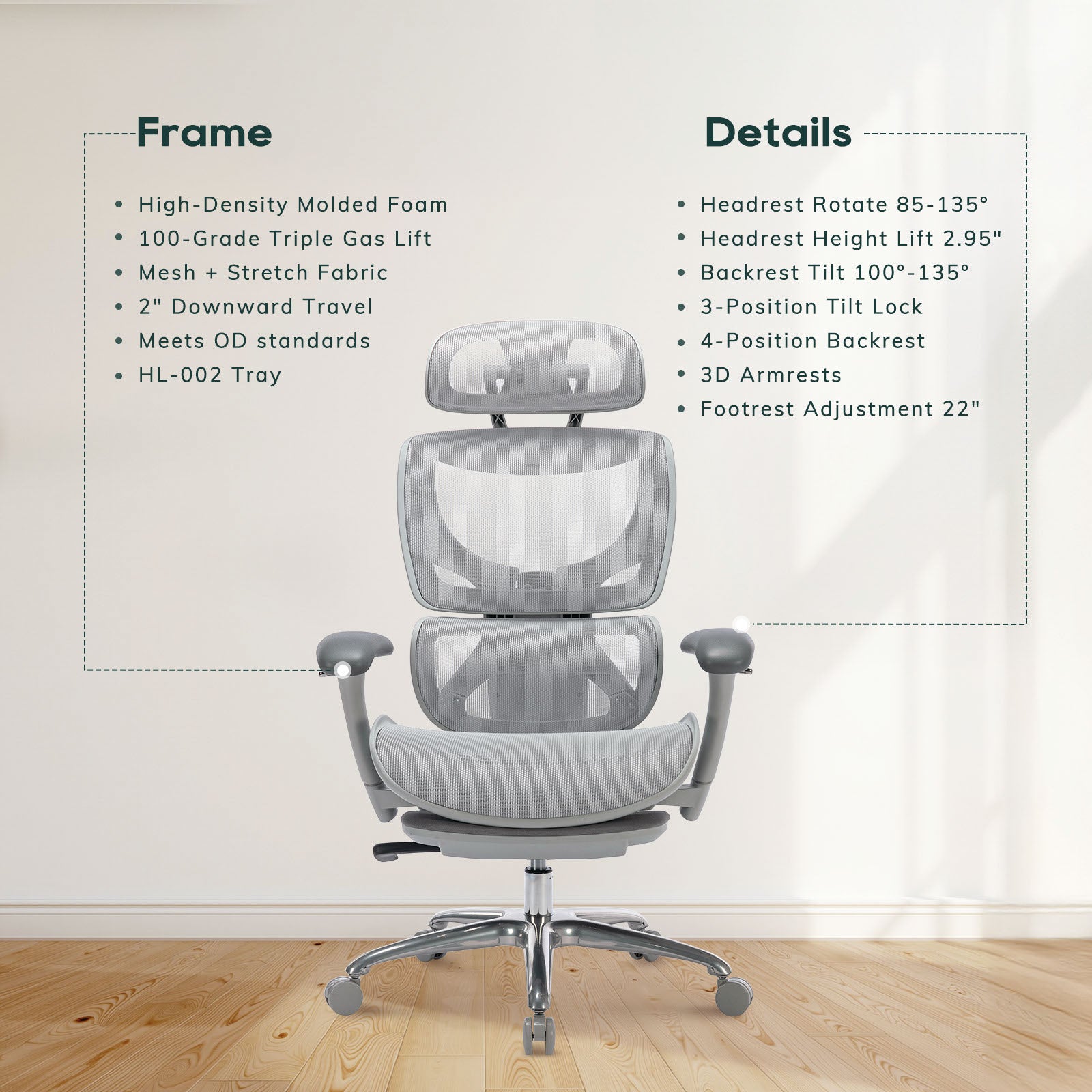 COLAMY AERIX Futuristic Mesh Ergonomic Office Chair