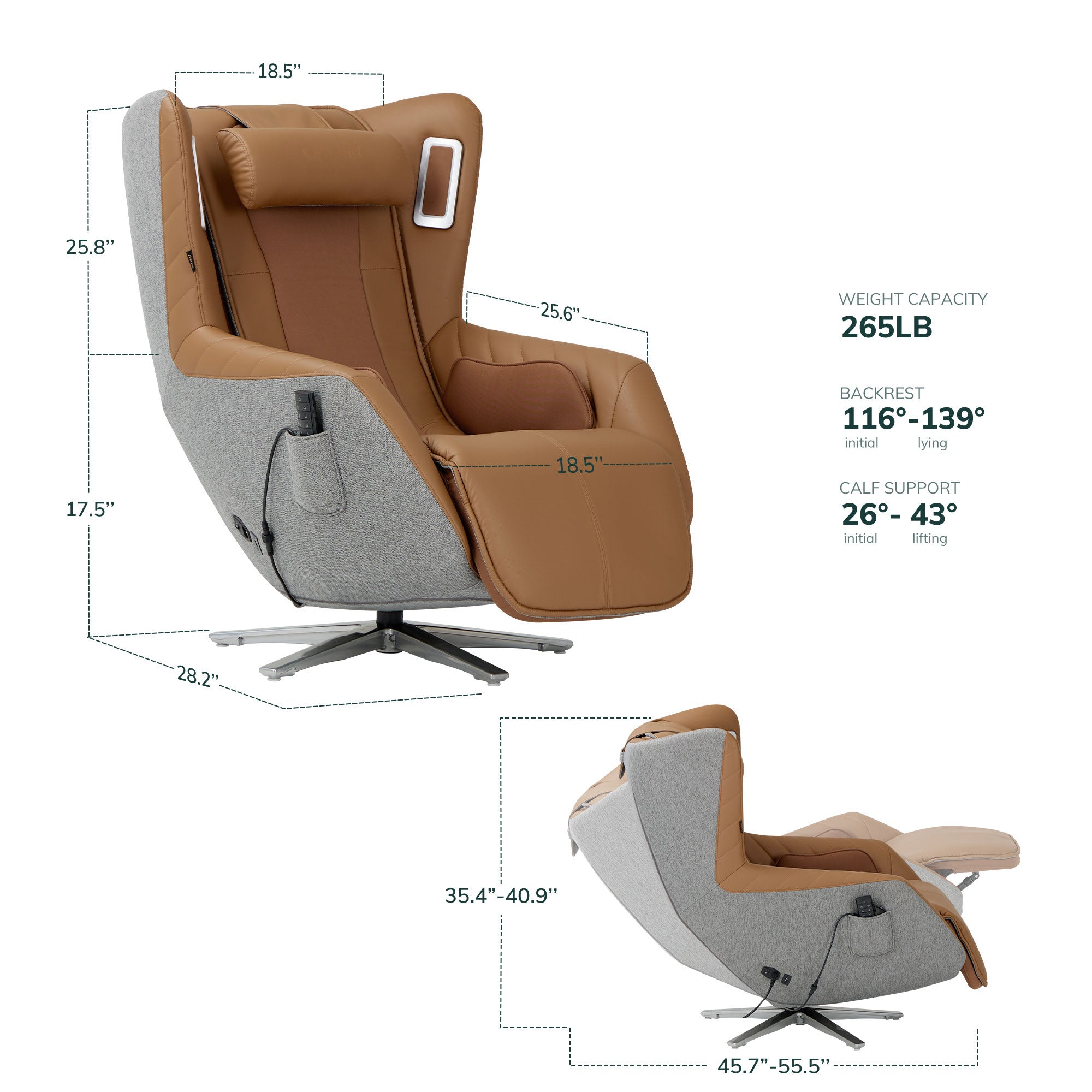COLAMY ELOVA Contemporary Smart Massage Chair