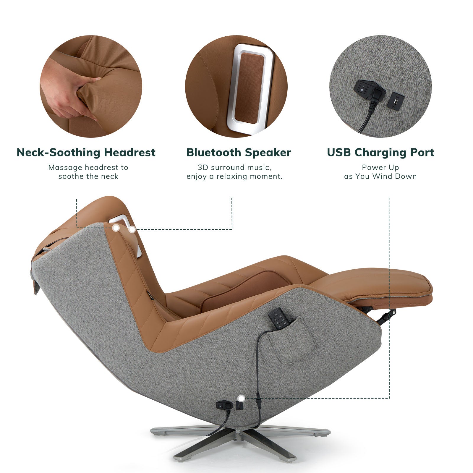 COLAMY ELOVA Contemporary Smart Massage Chair