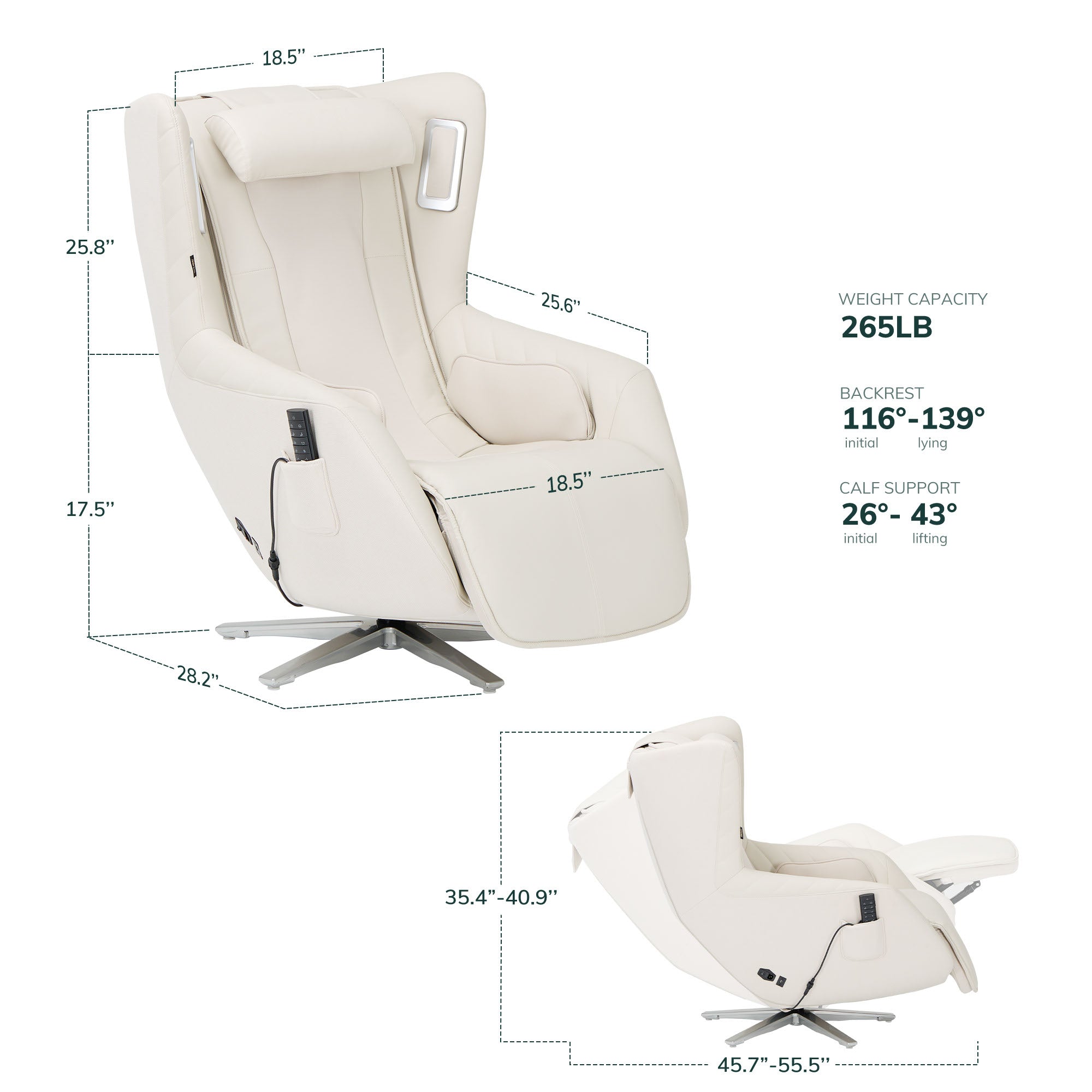 COLAMY ELOVA Contemporary Smart Massage Chair