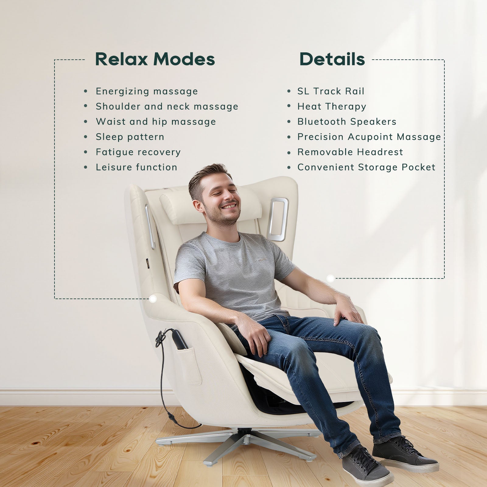 COLAMY ELOVA Contemporary Smart Massage Chair