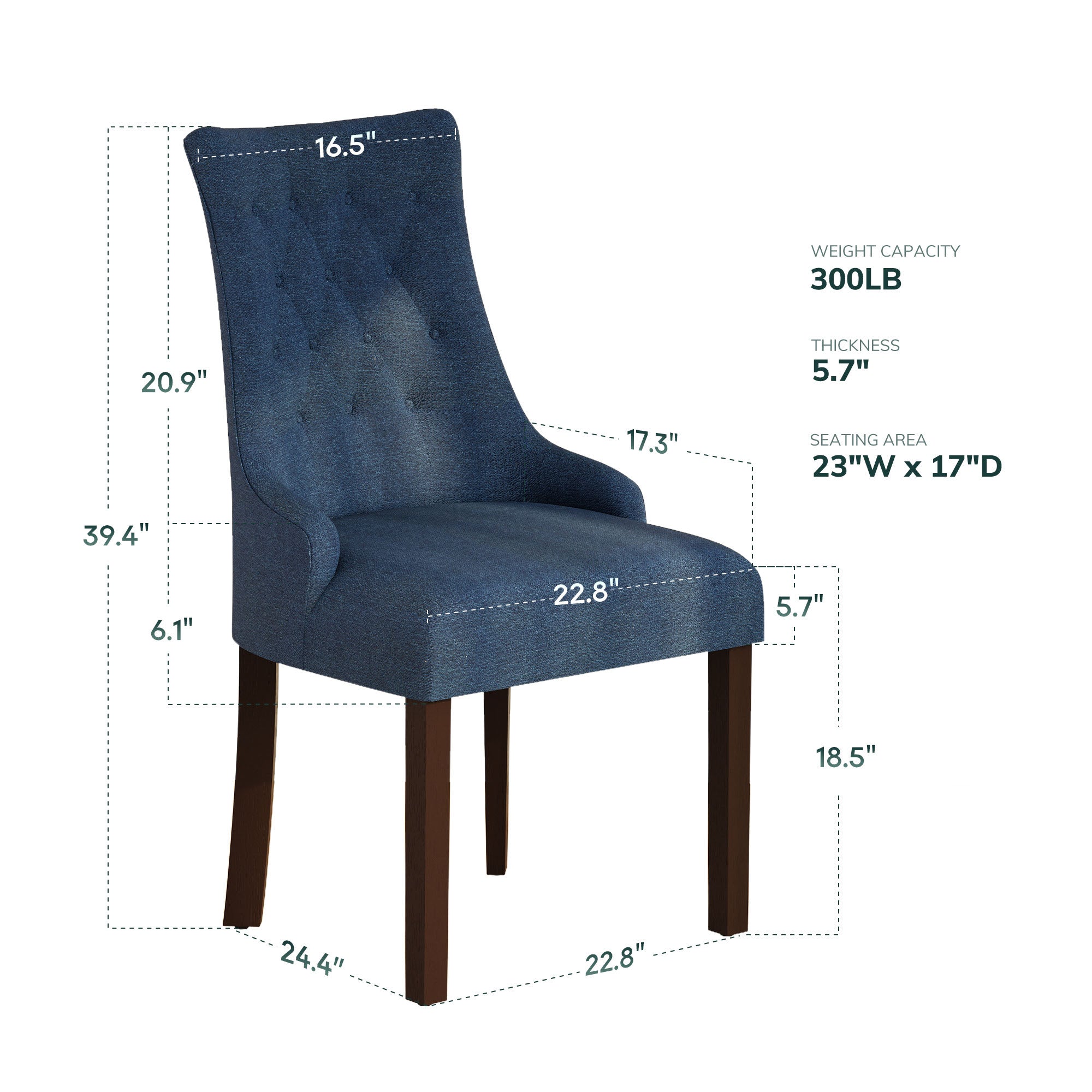 COLAMY SELENE Classic Elegance Dining Chair