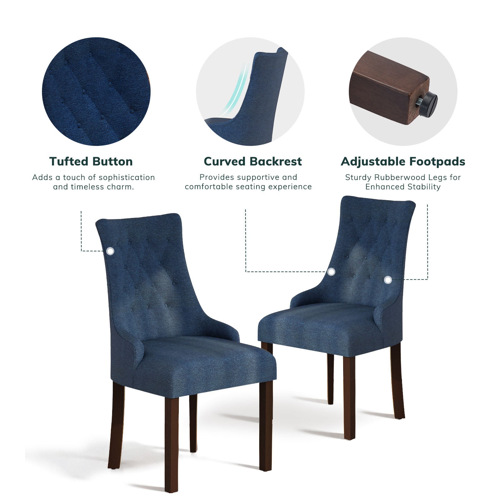 COLAMY SELENE Classic Elegance Dining Chair