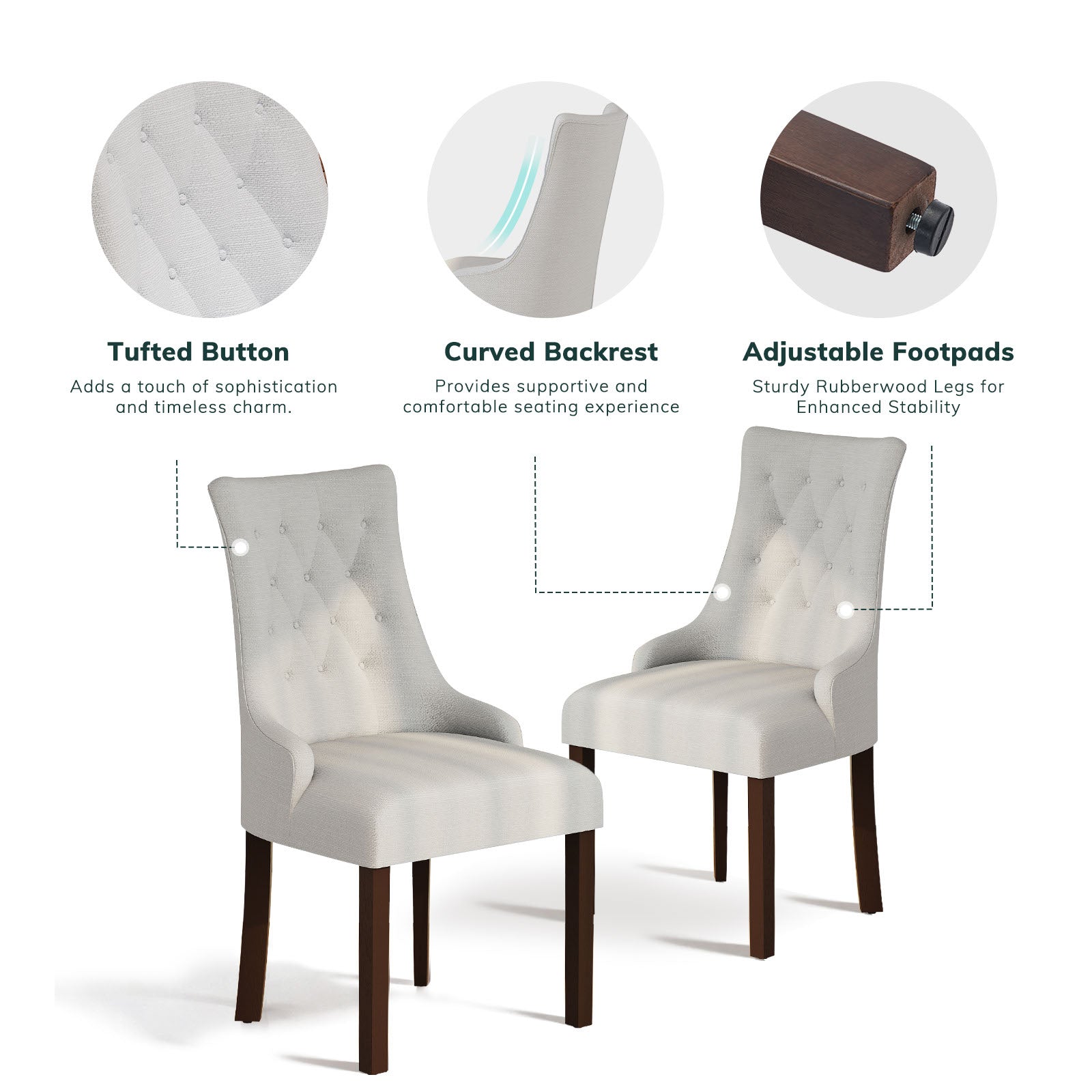 COLAMY SELENE Classic Elegance Dining Chair