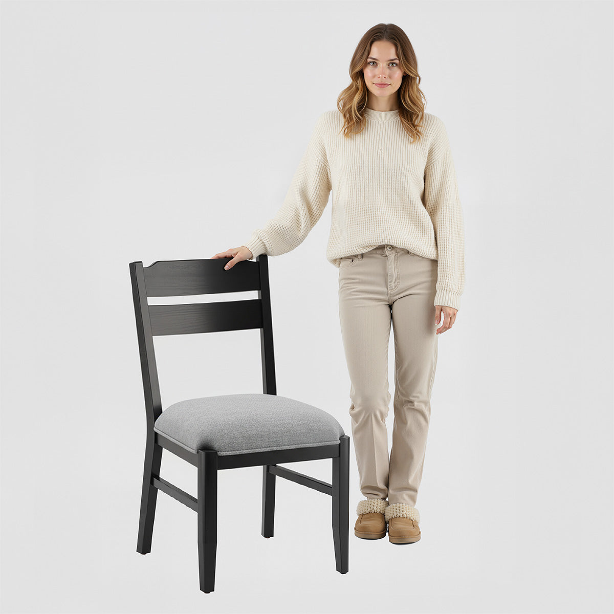 COLAMY ALVA Minimalist Bentwood Dining Chair