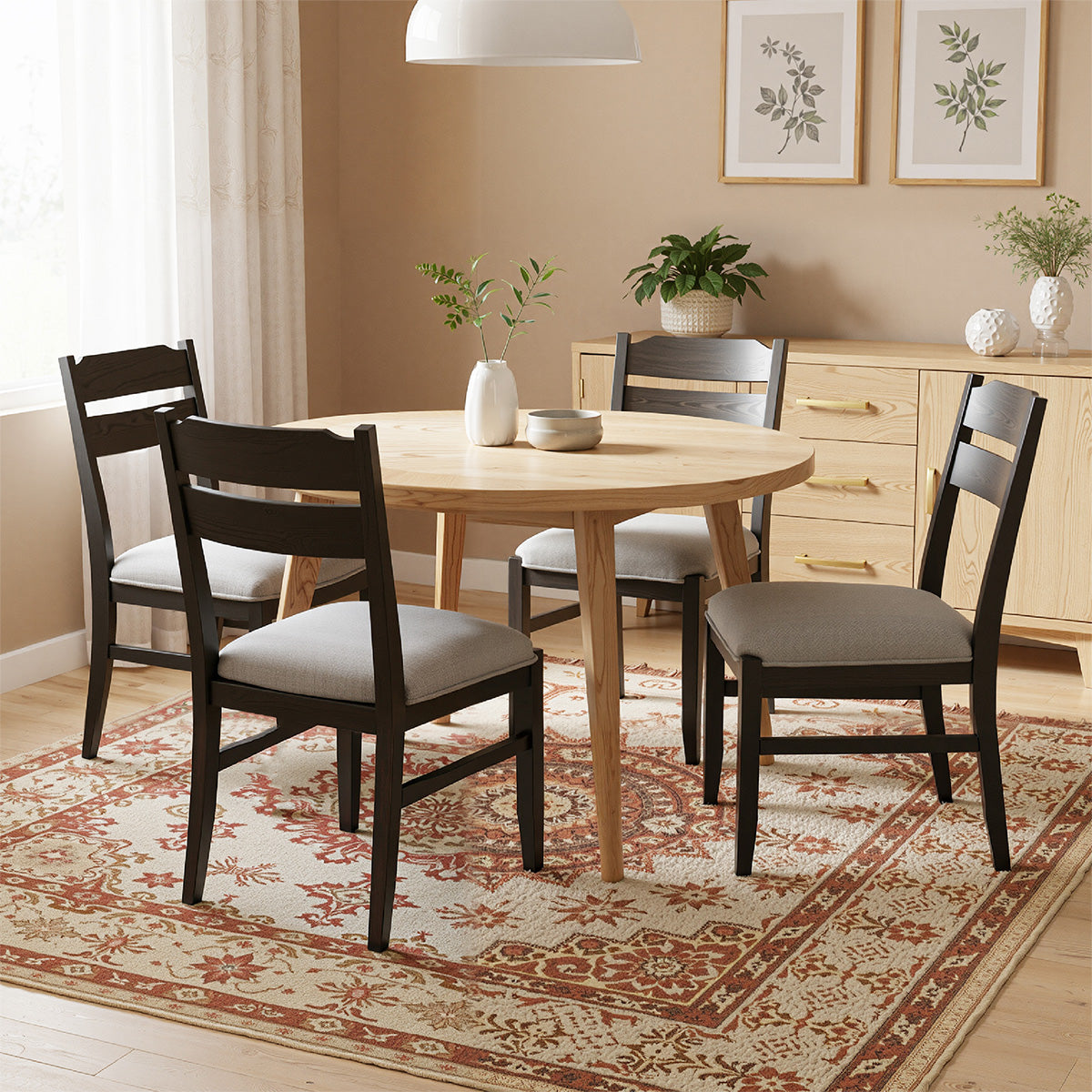 COLAMY ALVA Minimalist Bentwood Dining Chair