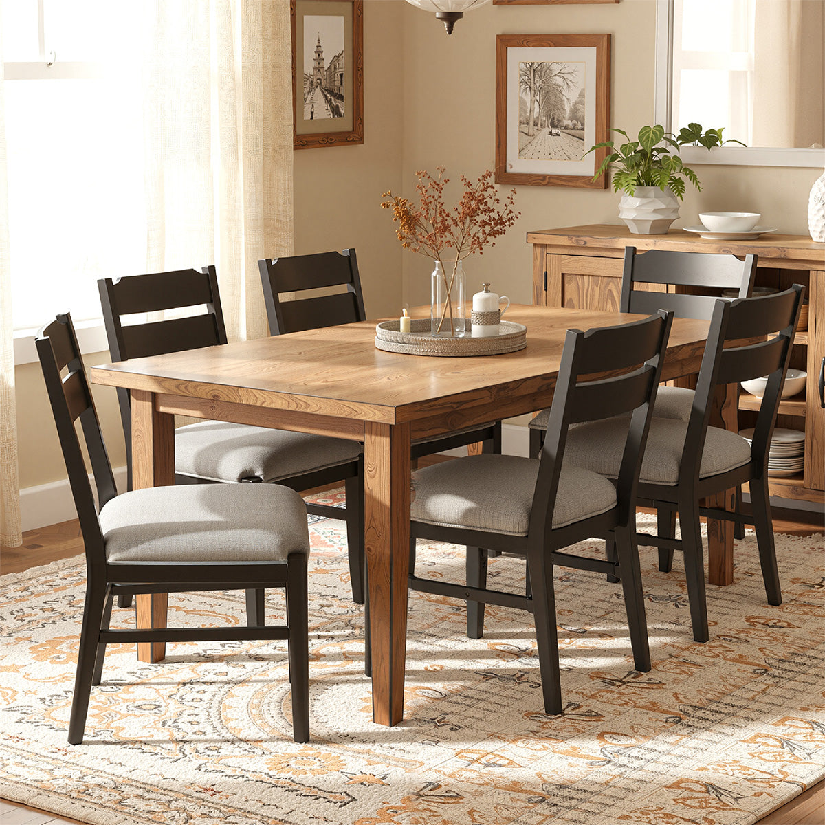 COLAMY ALVA Minimalist Bentwood Dining Chair