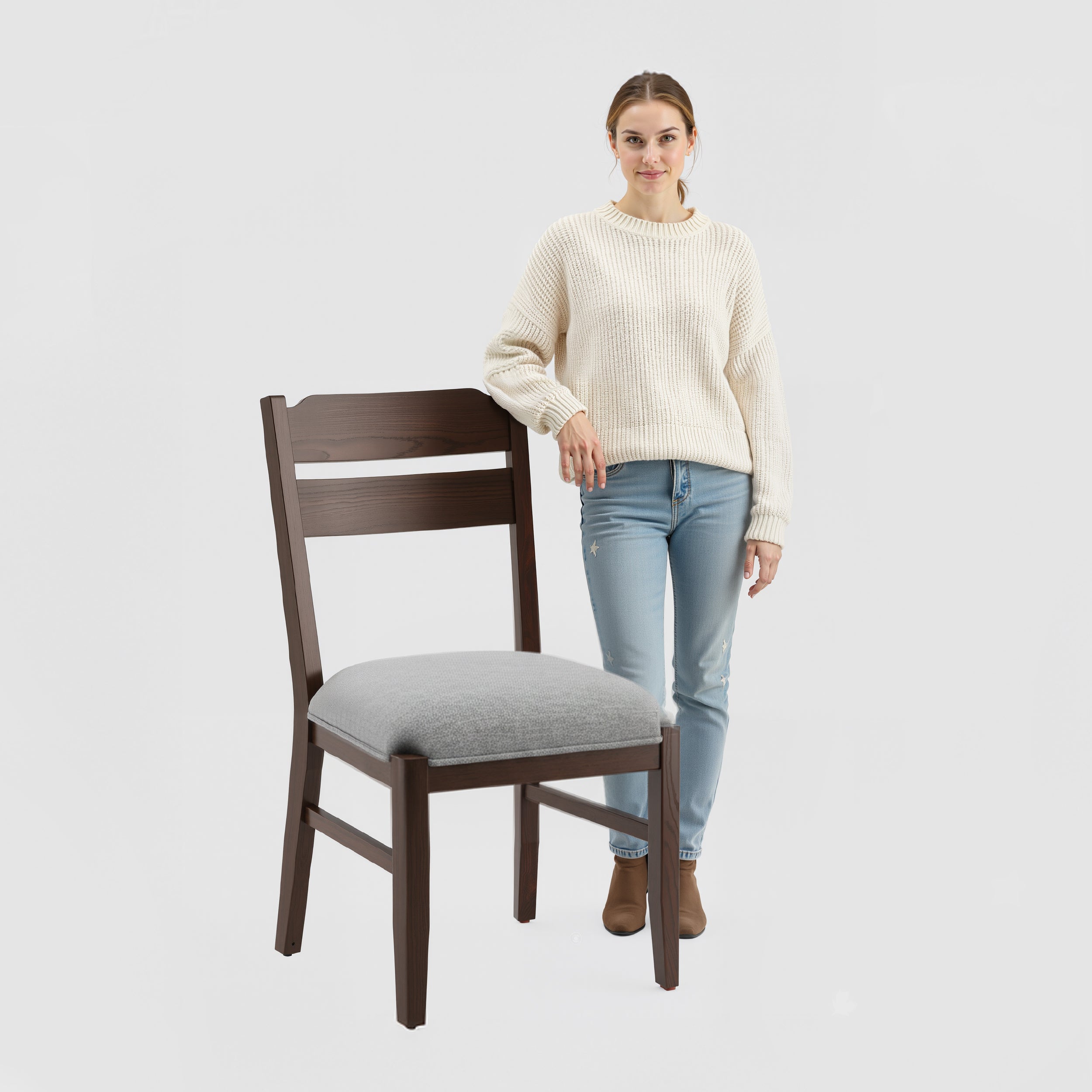 COLAMY ALVA Minimalist Bentwood Dining Chair