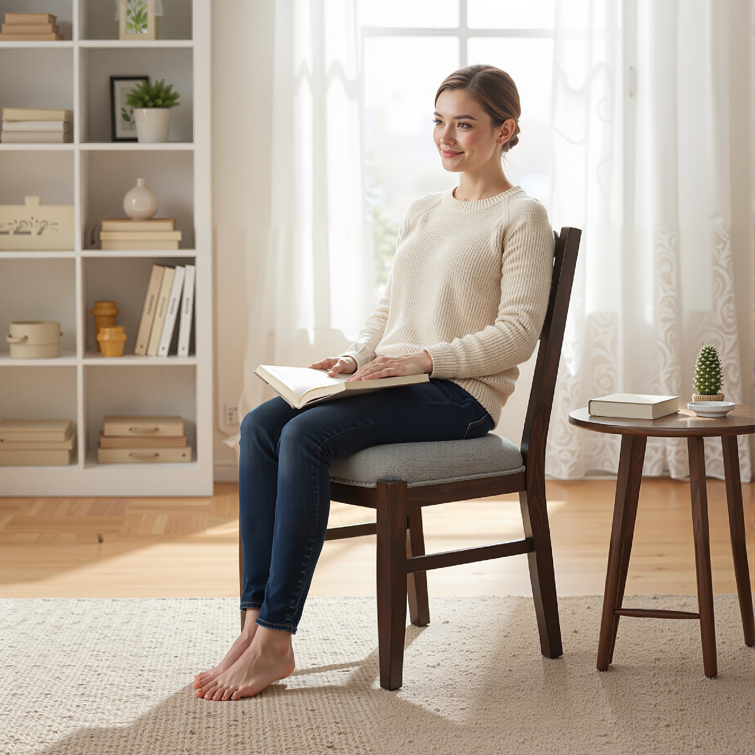 COLAMY ALVA Minimalist Bentwood Dining Chair