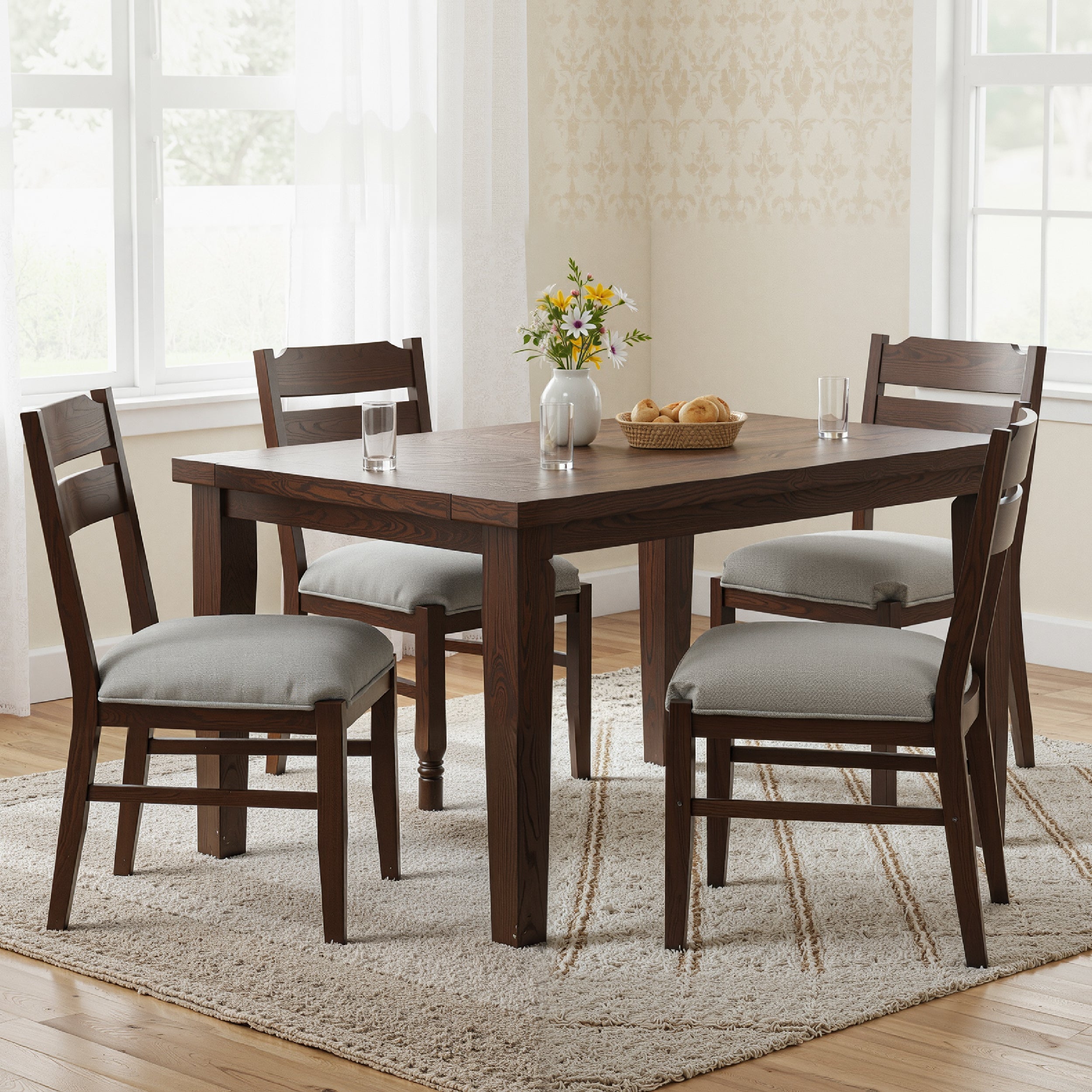 COLAMY ALVA Minimalist Bentwood Dining Chair