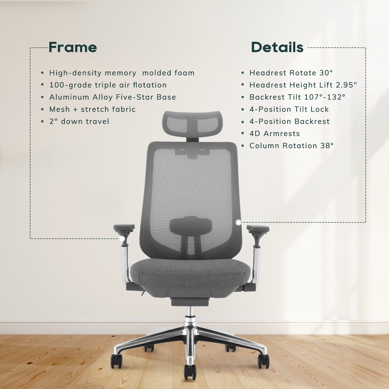 COLAMY ATLAS Ergonomic High Back Mesh Office Chair | BIFMA Certified