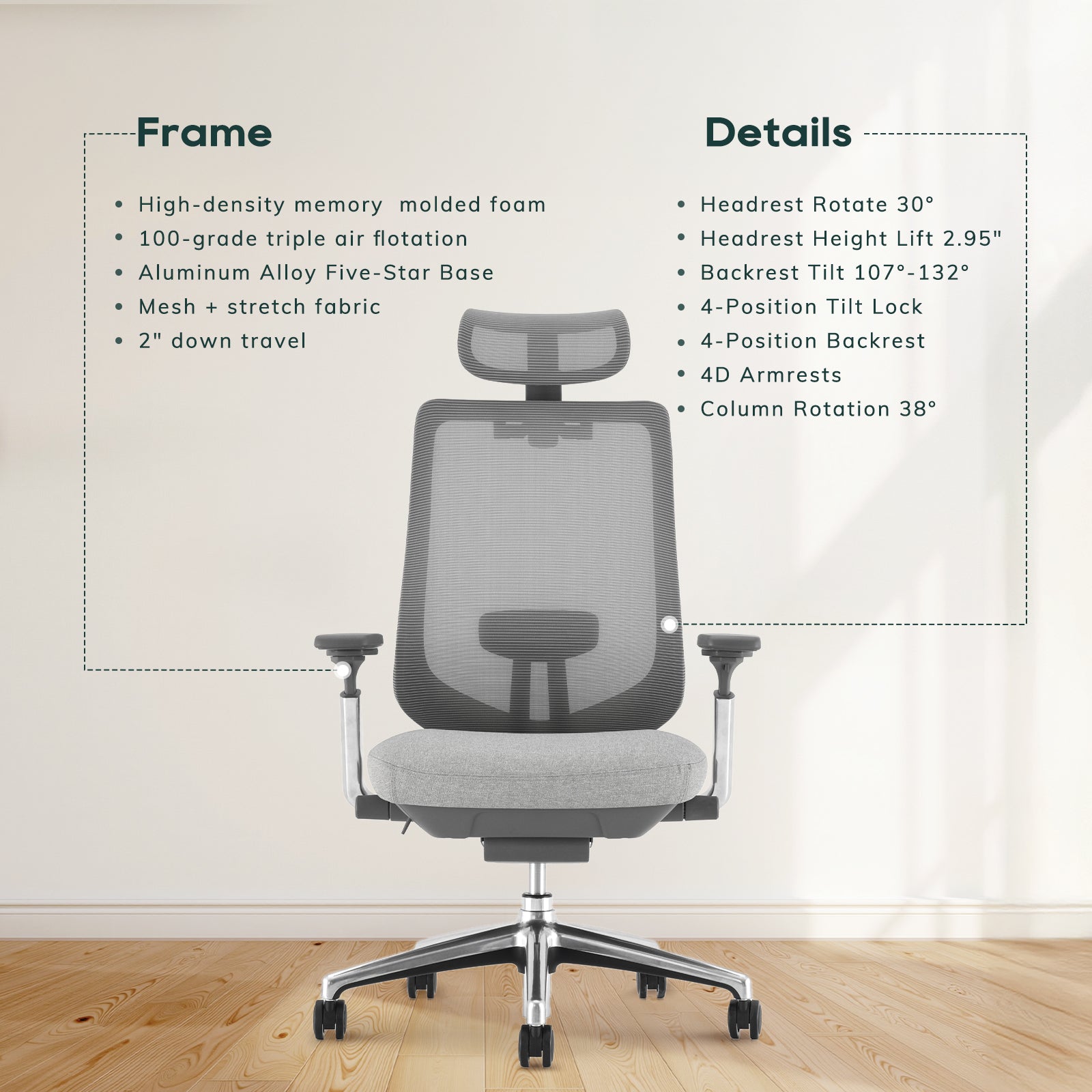 COLAMY ATLAS Ergonomic High Back Mesh Office Chair | BIFMA Certified