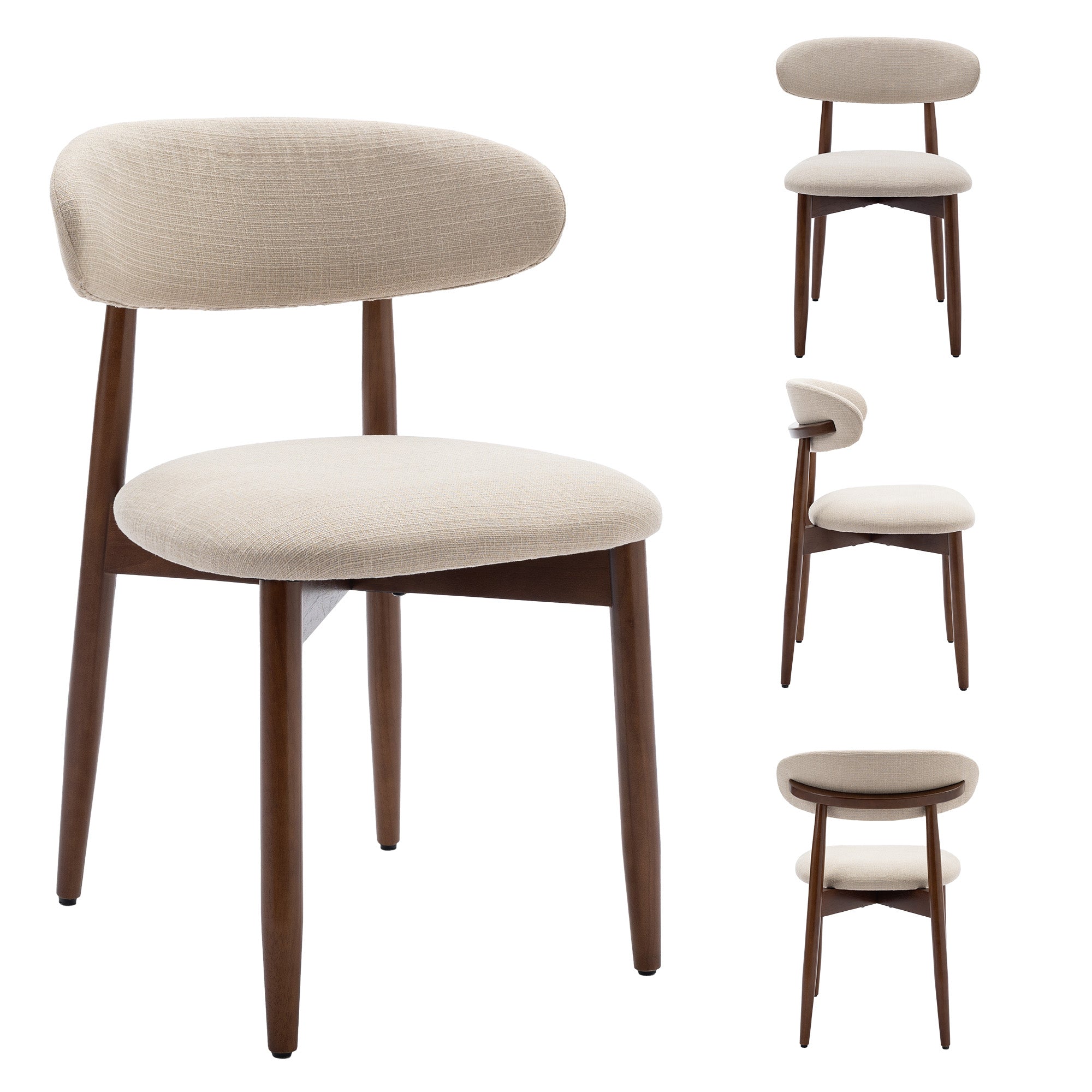 COLAMY NOYA Mid-Century Modern Upholstered Dining Chair