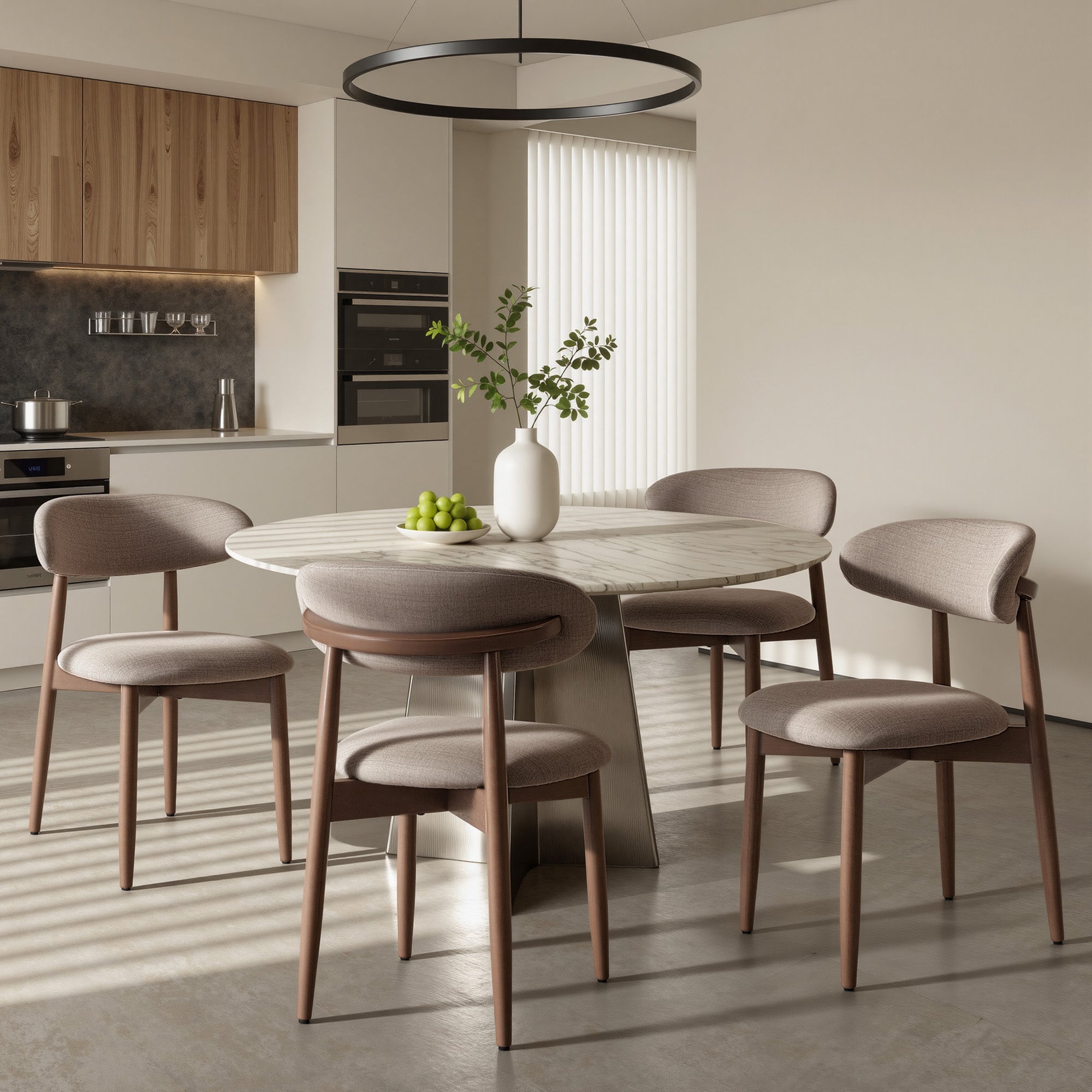 COLAMY NOYA Mid-Century Modern Upholstered Dining Chair