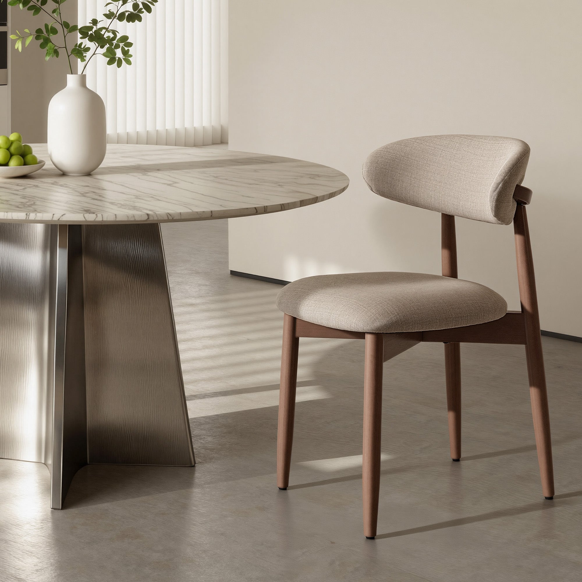 COLAMY NOYA Mid-Century Modern Upholstered Dining Chair