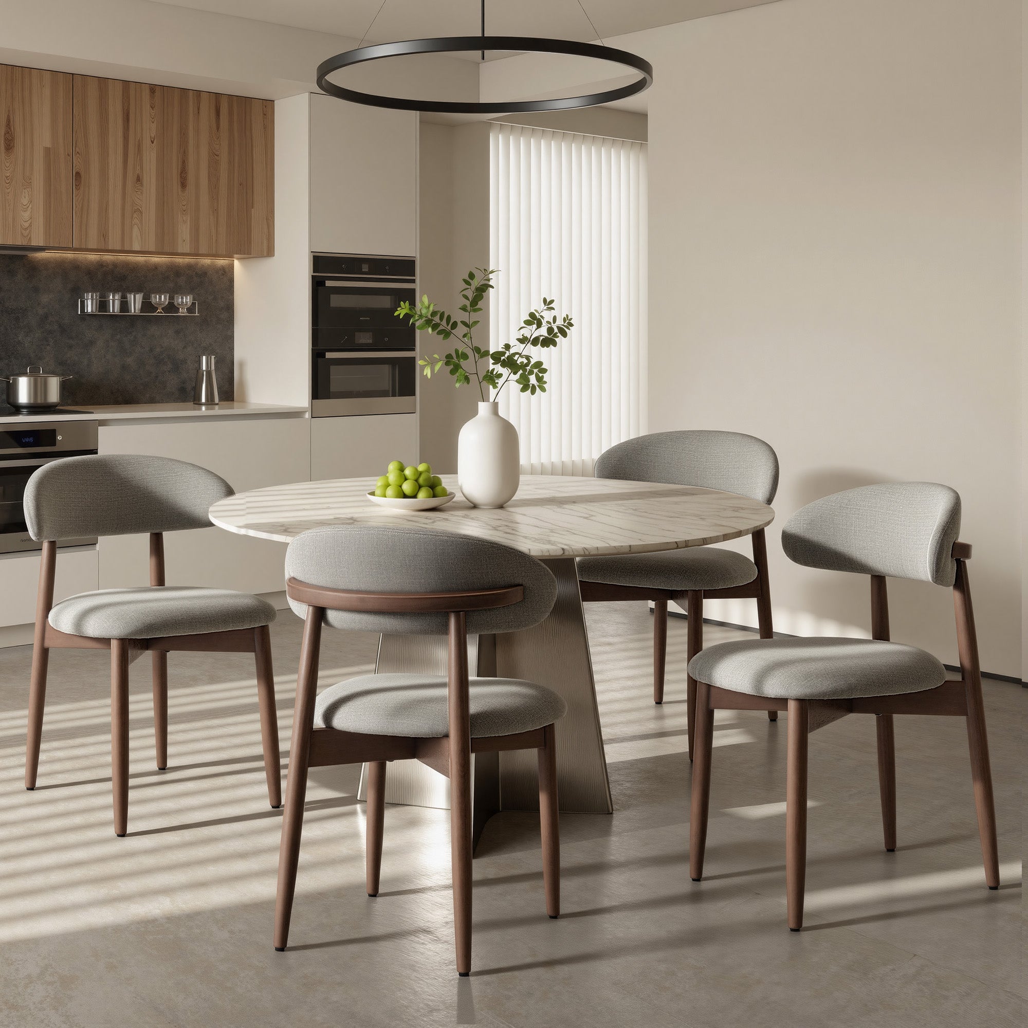 COLAMY NOYA Mid-Century Modern Upholstered Dining Chair