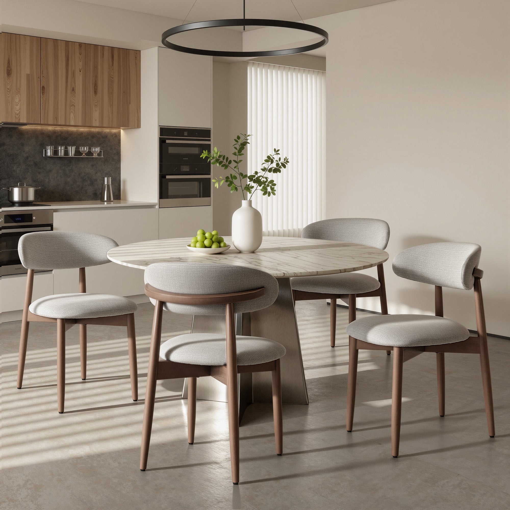 COLAMY NOYA Mid-Century Modern Upholstered Dining Chair