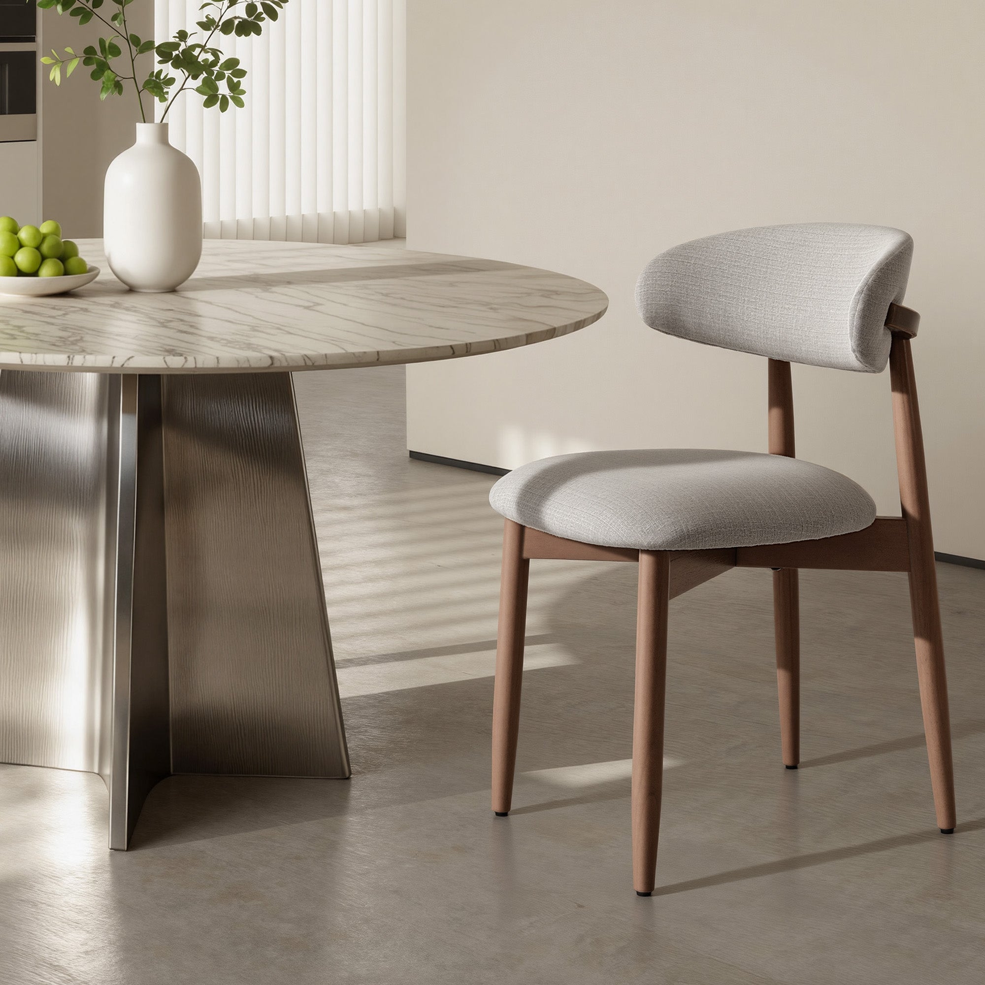 COLAMY NOYA Mid-Century Modern Upholstered Dining Chair