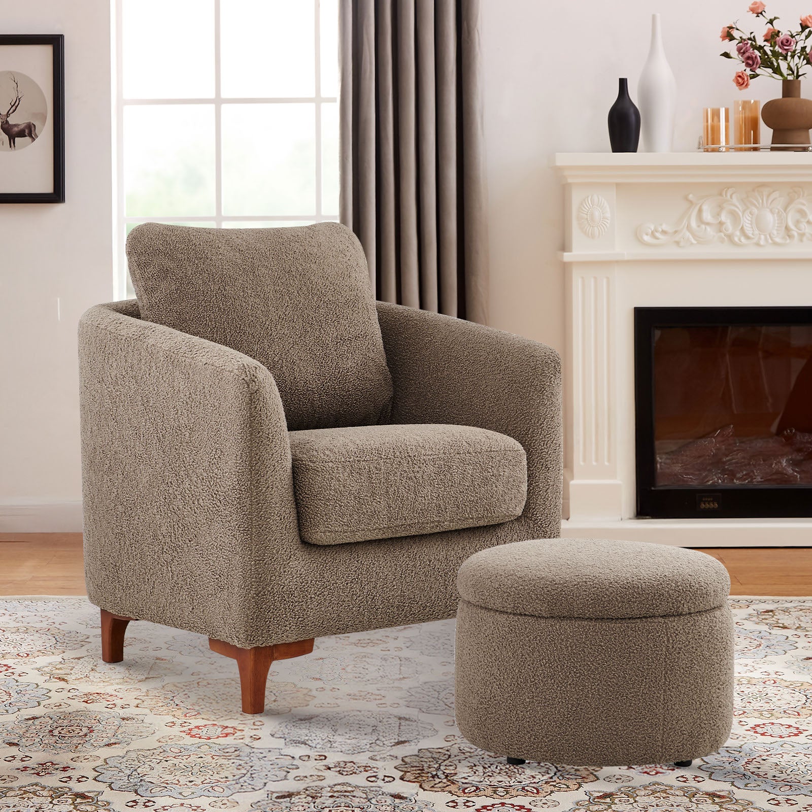 COLAMY SOLMI Scandi Cozy Accent Chair