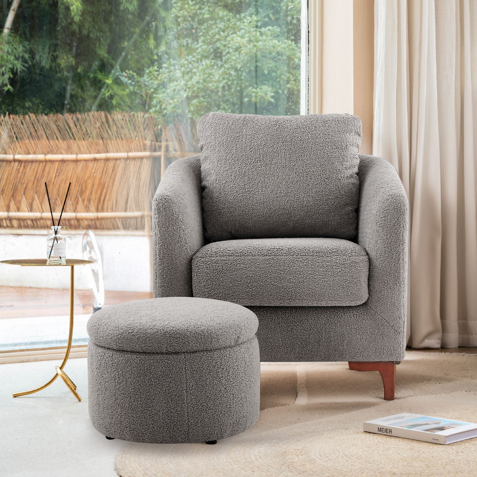 COLAMY SOLMI Scandi Cozy Accent Chair