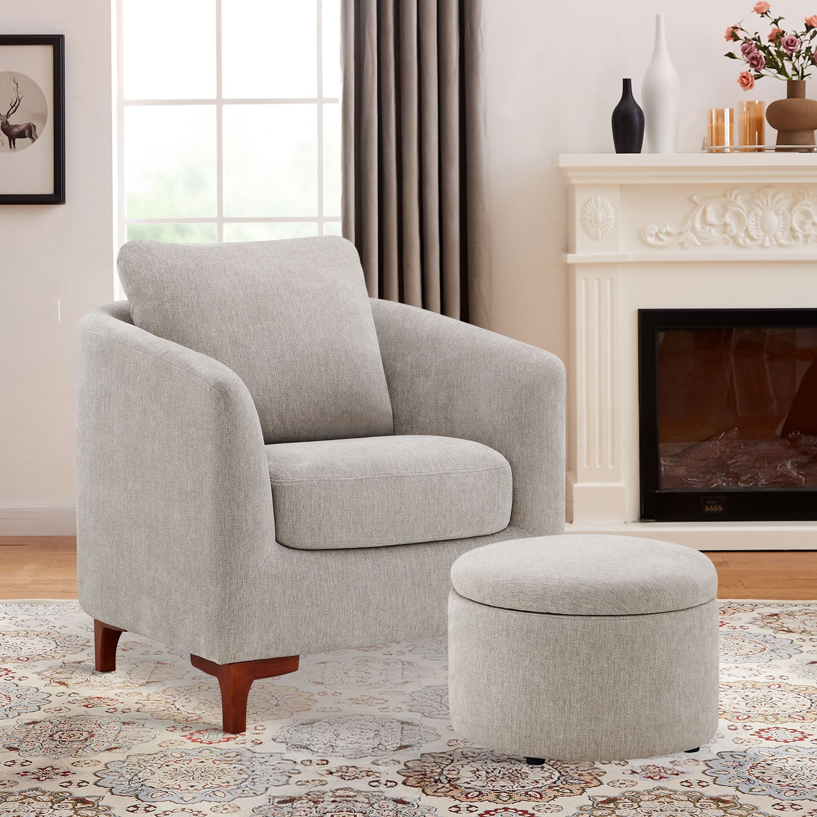 COLAMY SOLMI Scandi Cozy Accent Chair