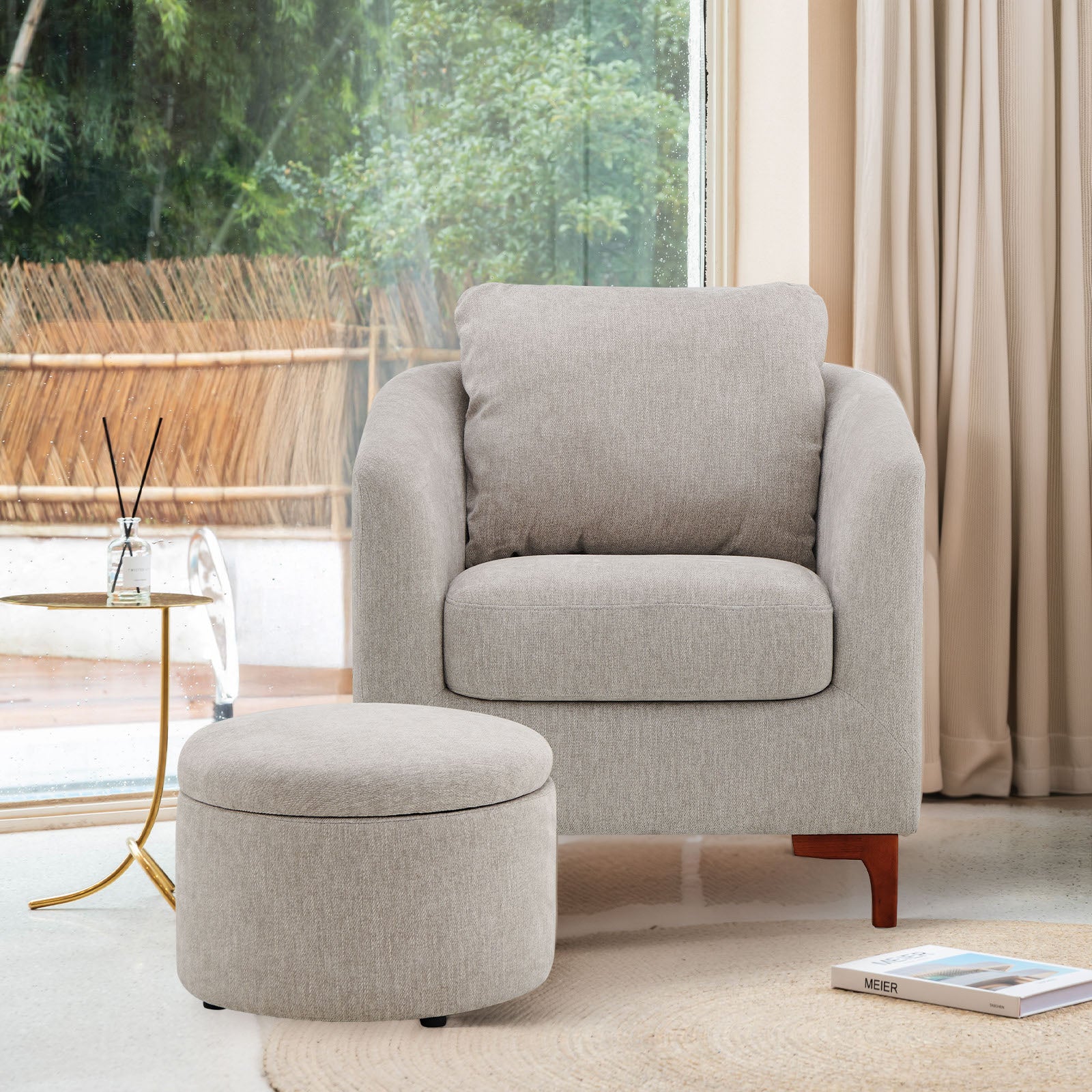 COLAMY SOLMI Scandi Cozy Accent Chair