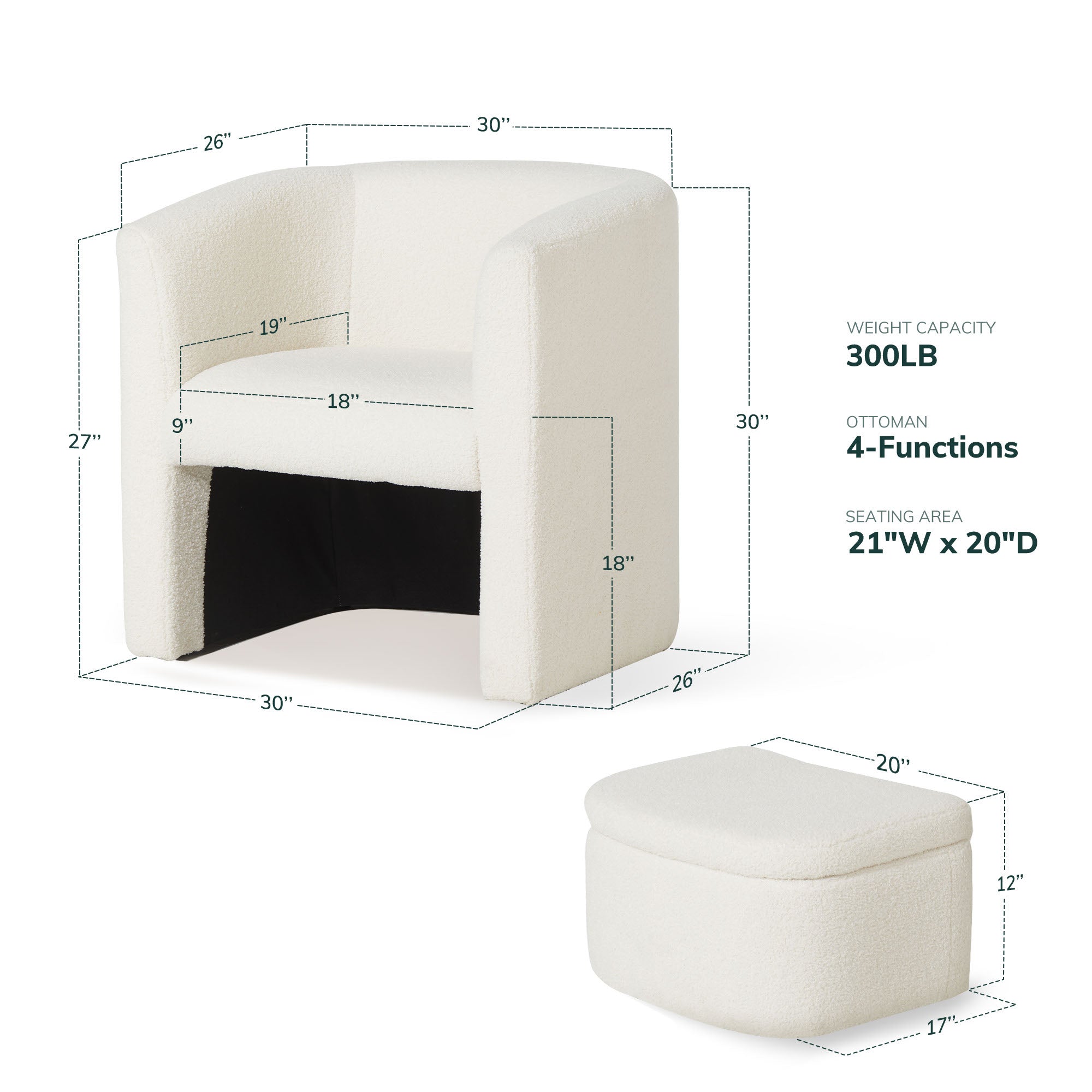 COLAMY NUIA Contemporary Minimalist Accent Chair