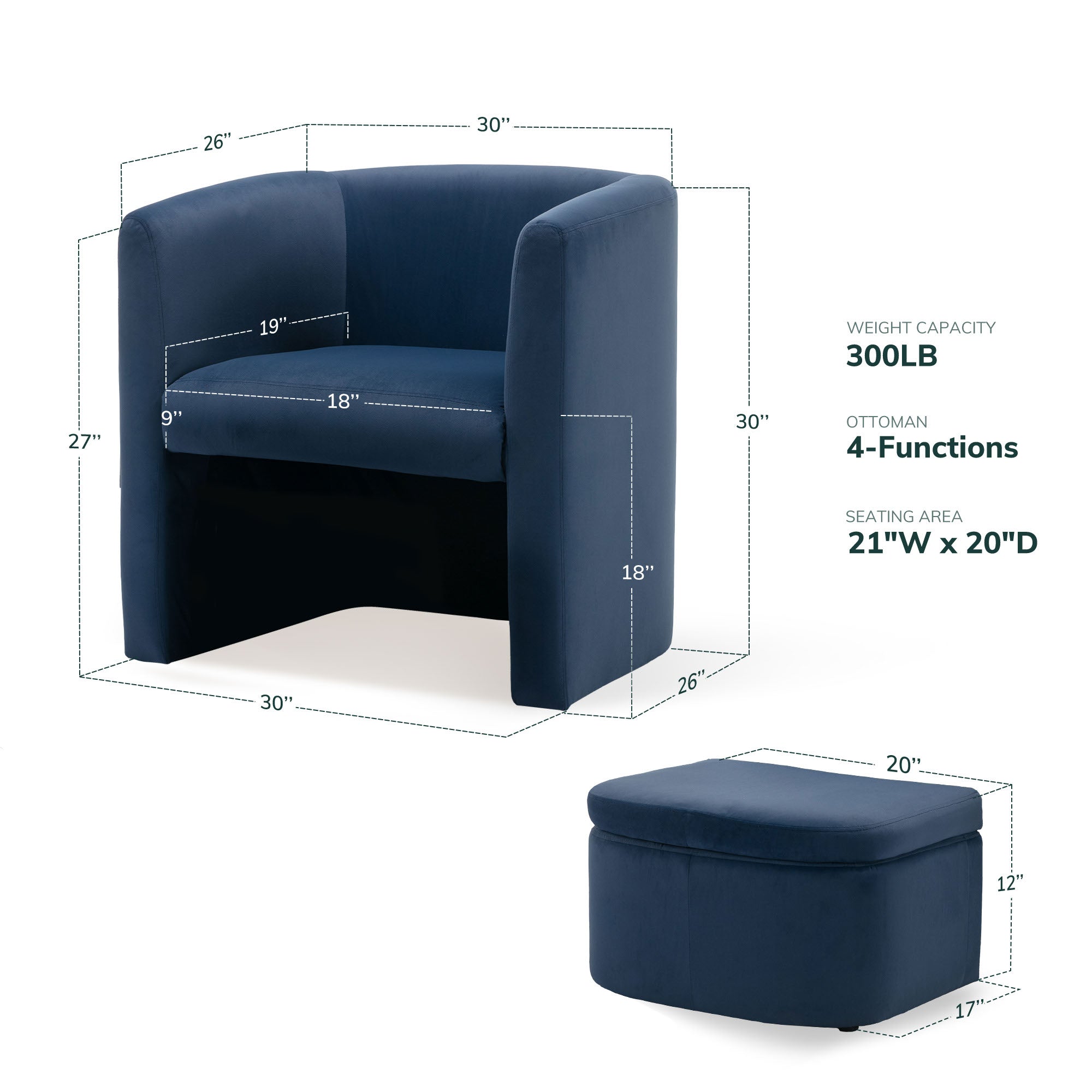 COLAMY NUIA Contemporary Minimalist Accent Chair