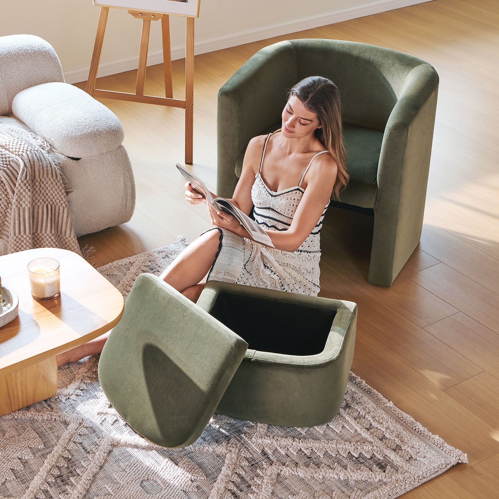 COLAMY NUIA Contemporary Minimalist Accent Chair